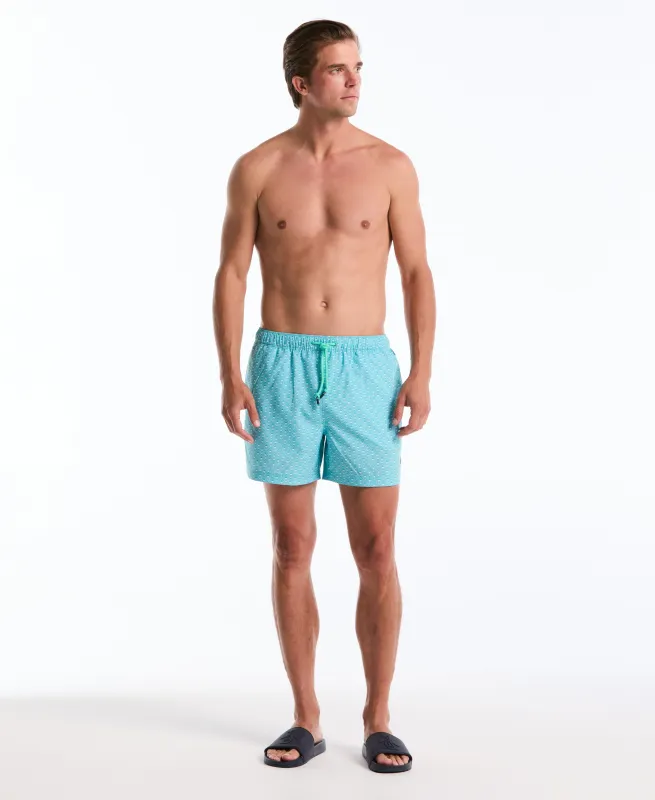 5" All-Over Squiggle Geo Swim Short sold by Original Penguin