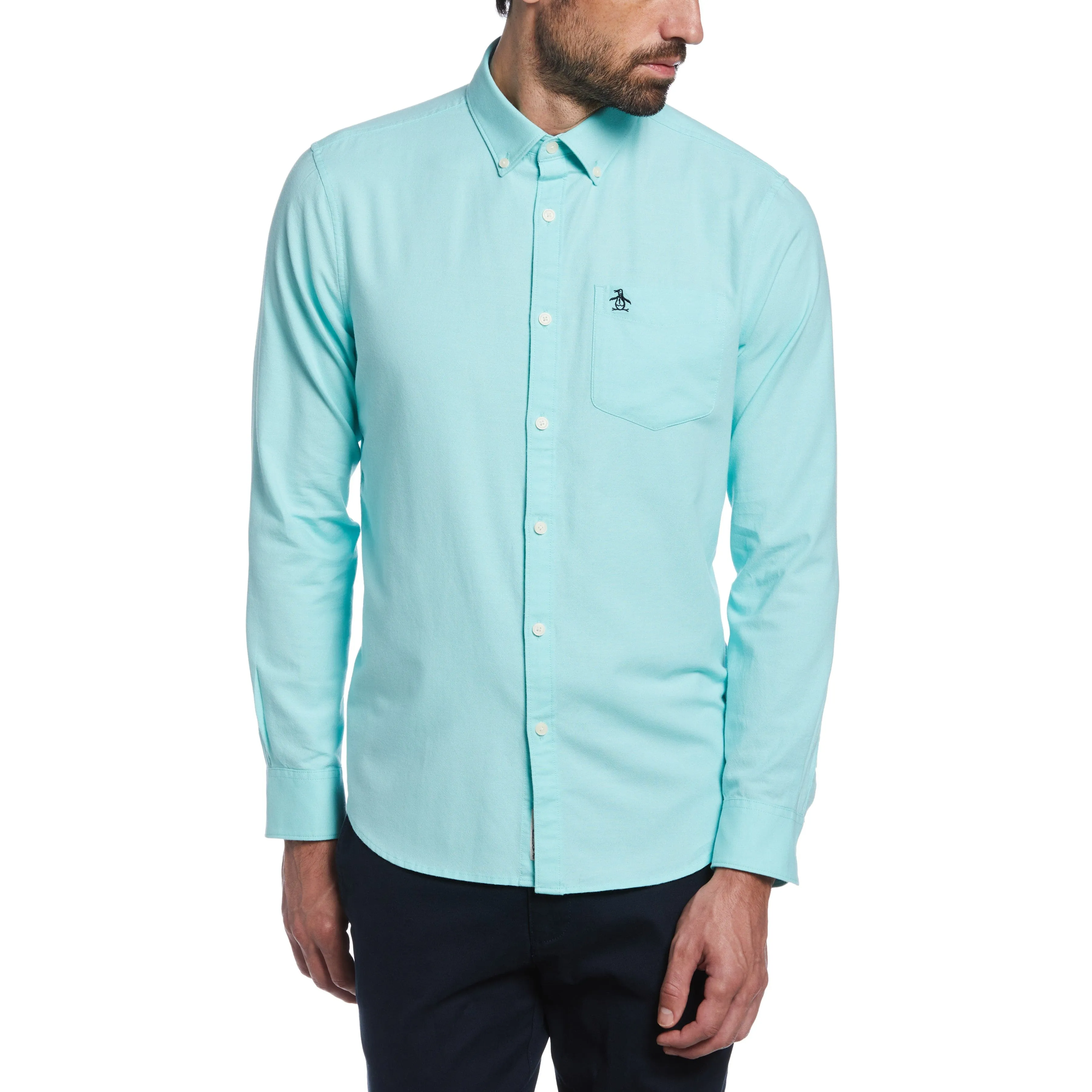 EcoVero™ Oxford Stretch Shirt sold by Original Penguin