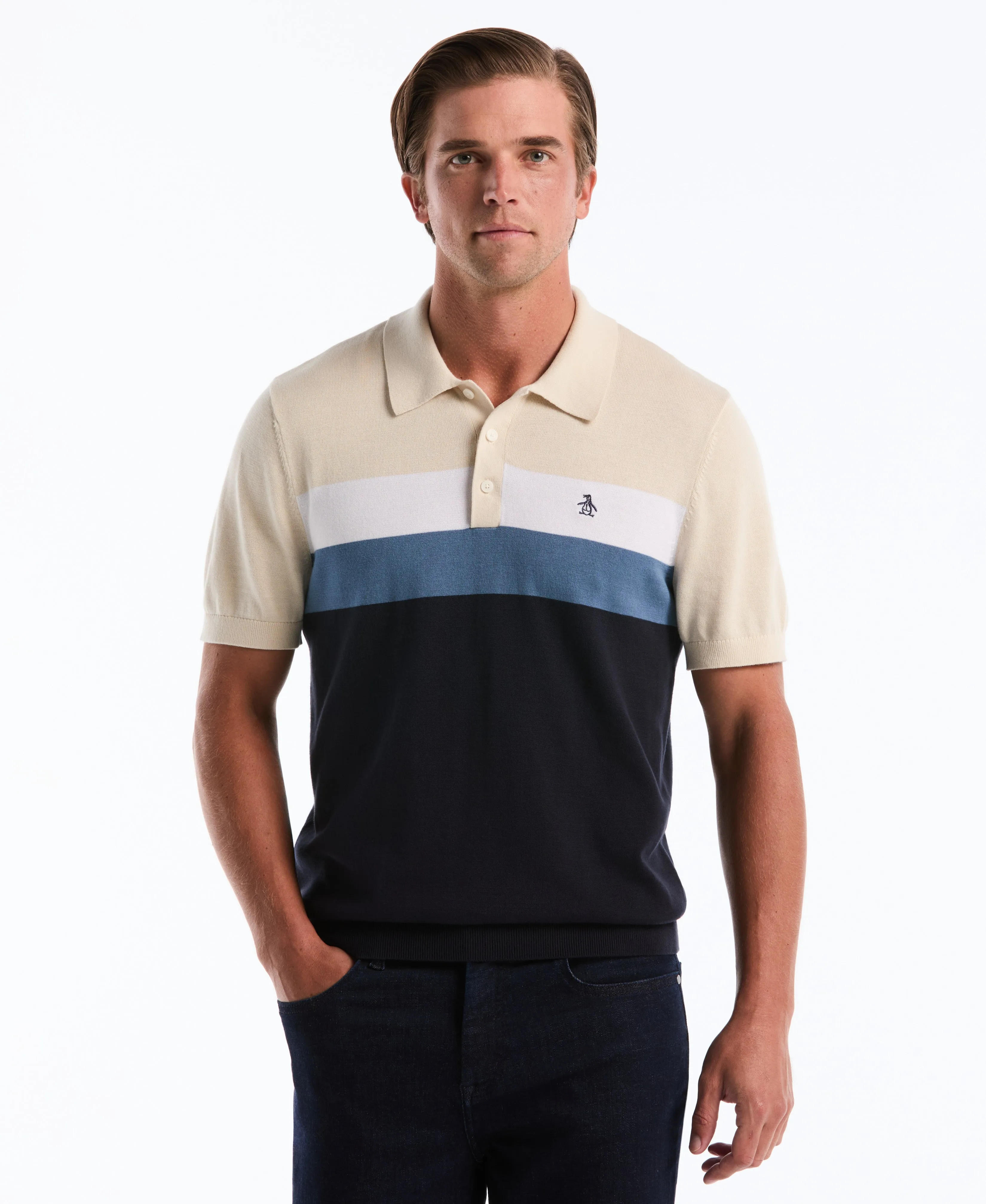 Chest Stripe Sweater Polo sold by Original Penguin product image thumbnail 5