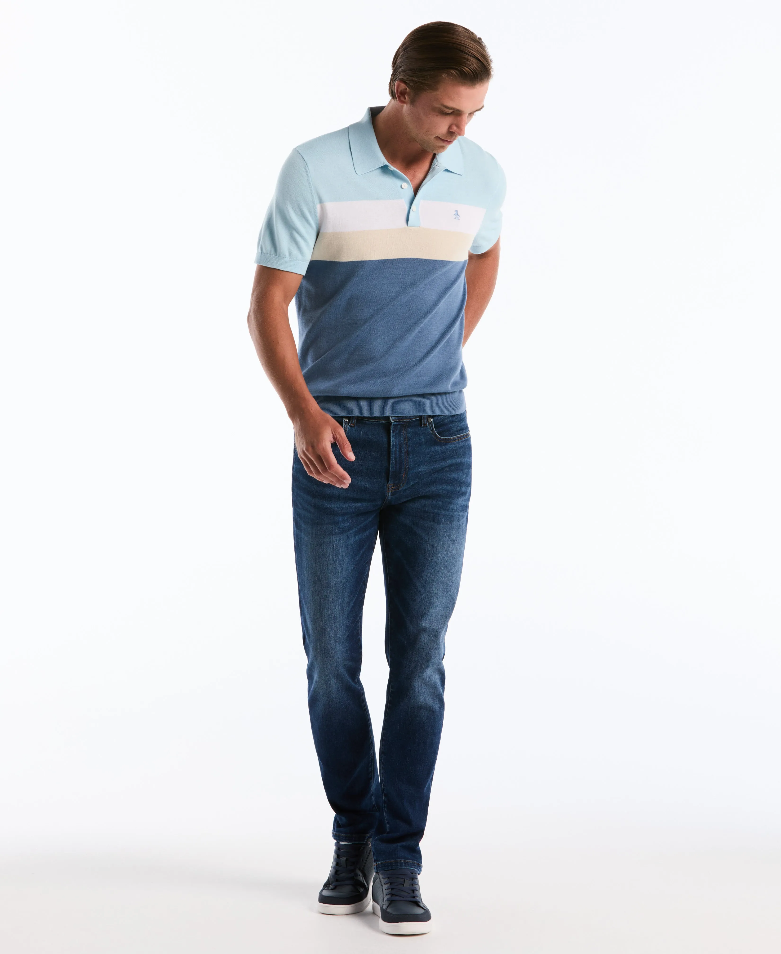 Chest Stripe Sweater Polo sold by Original Penguin product image thumbnail 4