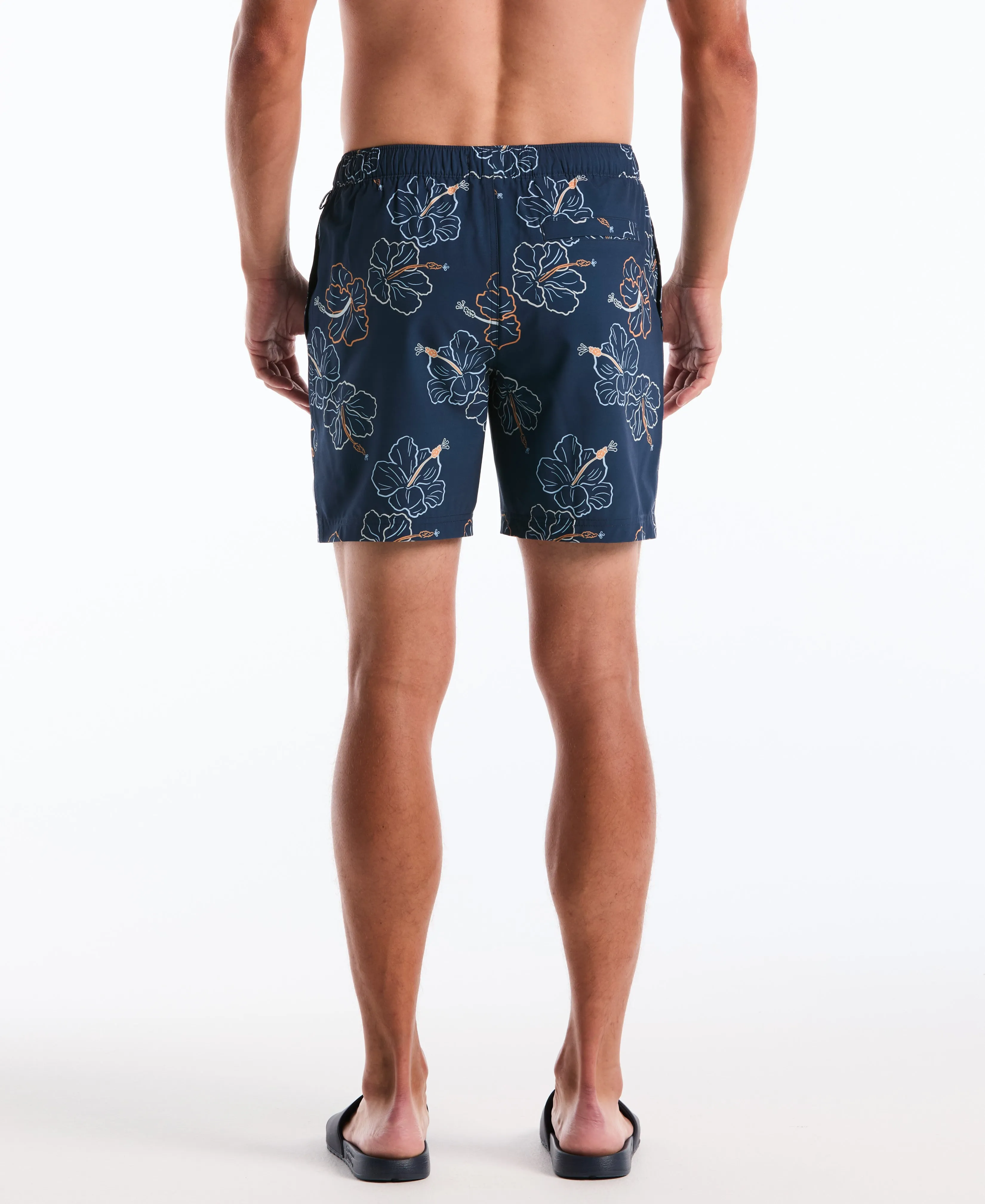 7" Hibiscus Flower Print Swim Short sold by Original Penguin product image thumbnail 2