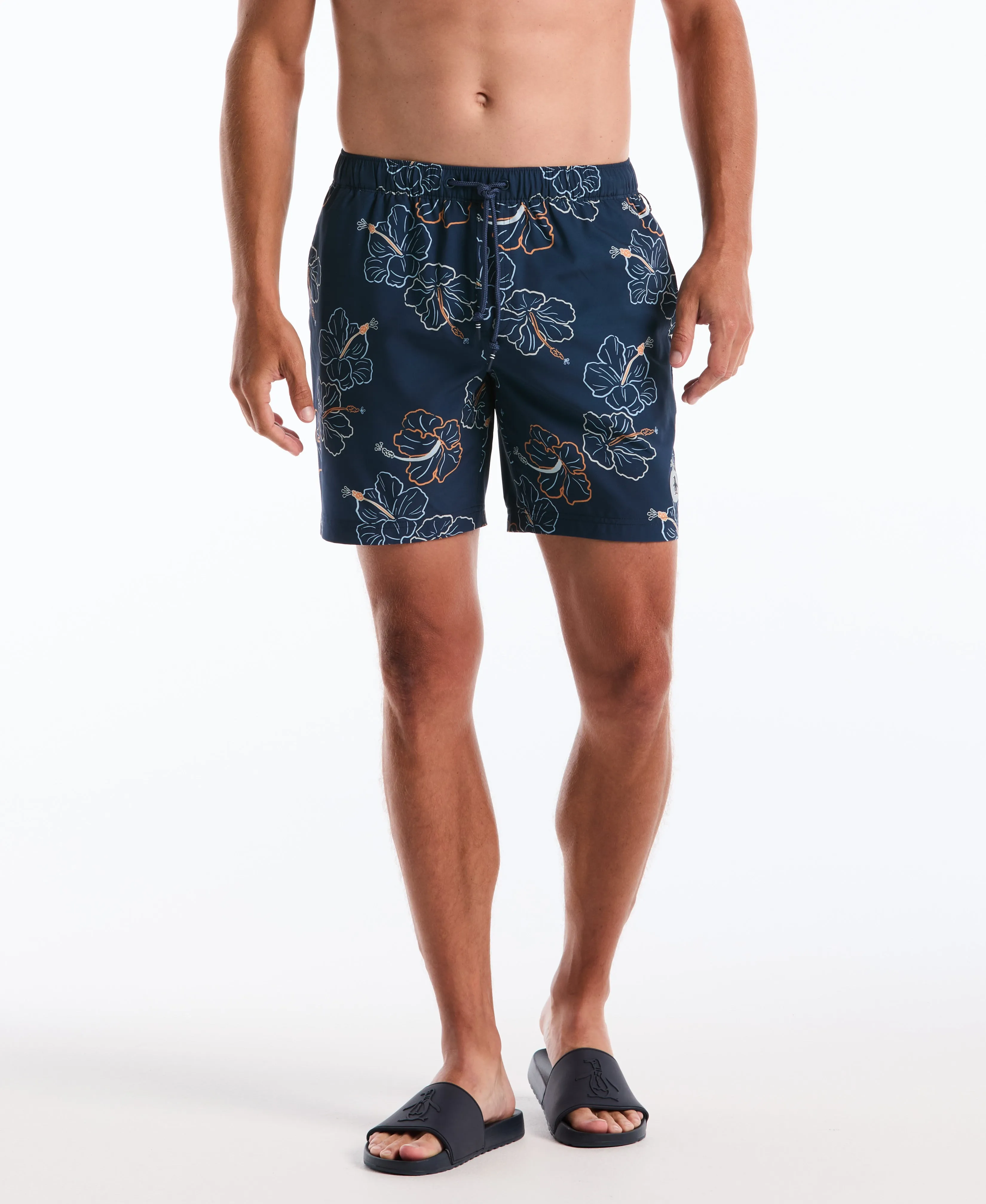 7" Hibiscus Flower Print Swim Short sold by Original Penguin product image thumbnail 3