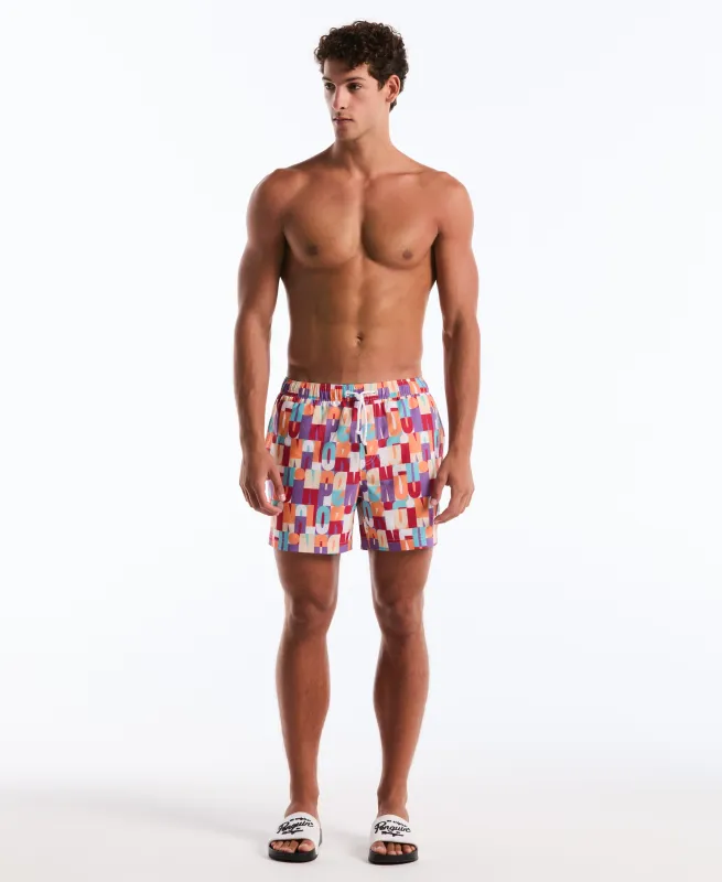 5" Logo Block Swim Short sold by Original Penguin