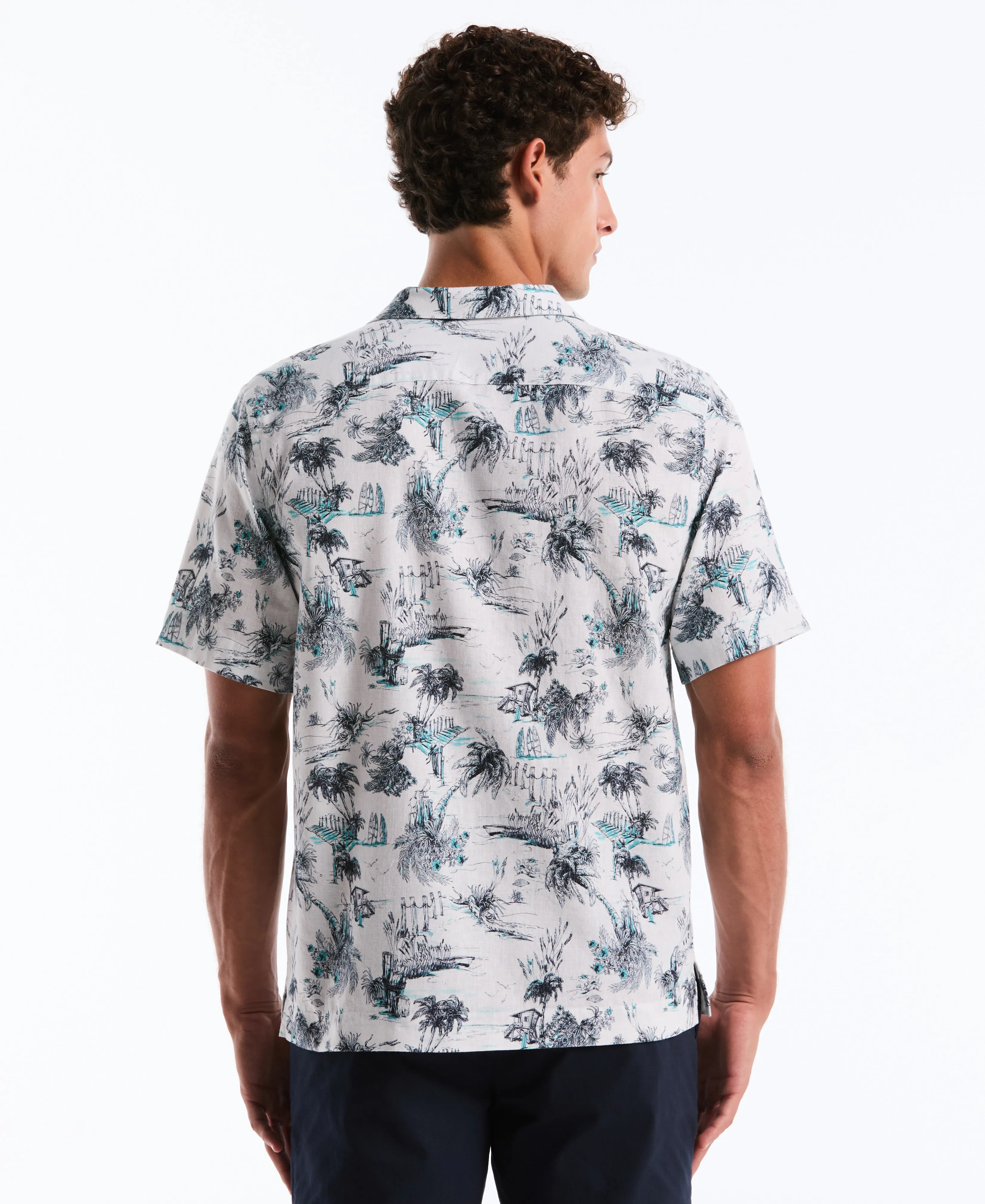 Linen Blend Beach Camp Shirt sold by Original Penguin product image thumbnail 2