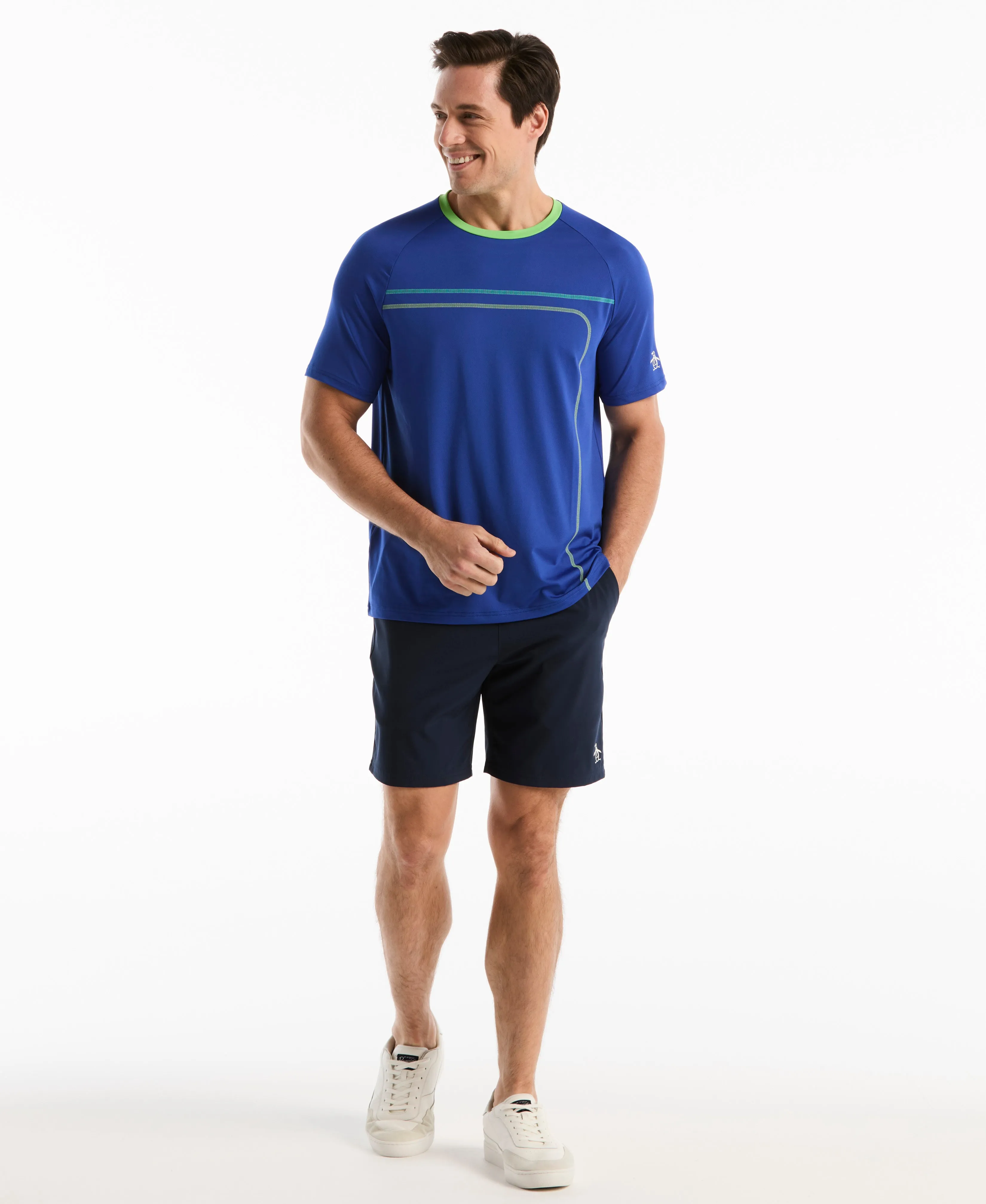 Linear Print Blocked Tennis Crew Tee sold by Original Penguin product image thumbnail 4