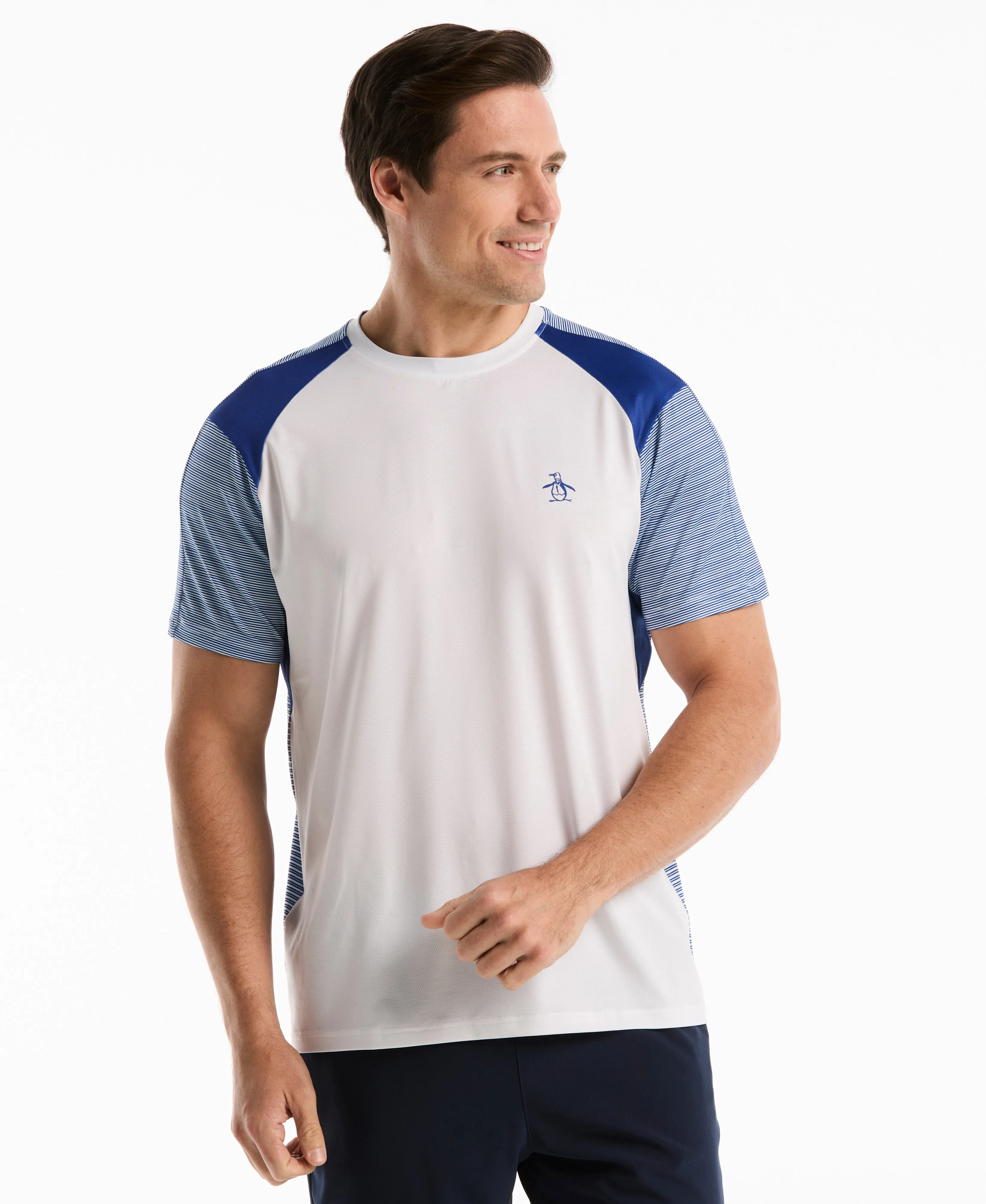 Retro Tech Block Tennis Crew Tee sold by Original Penguin