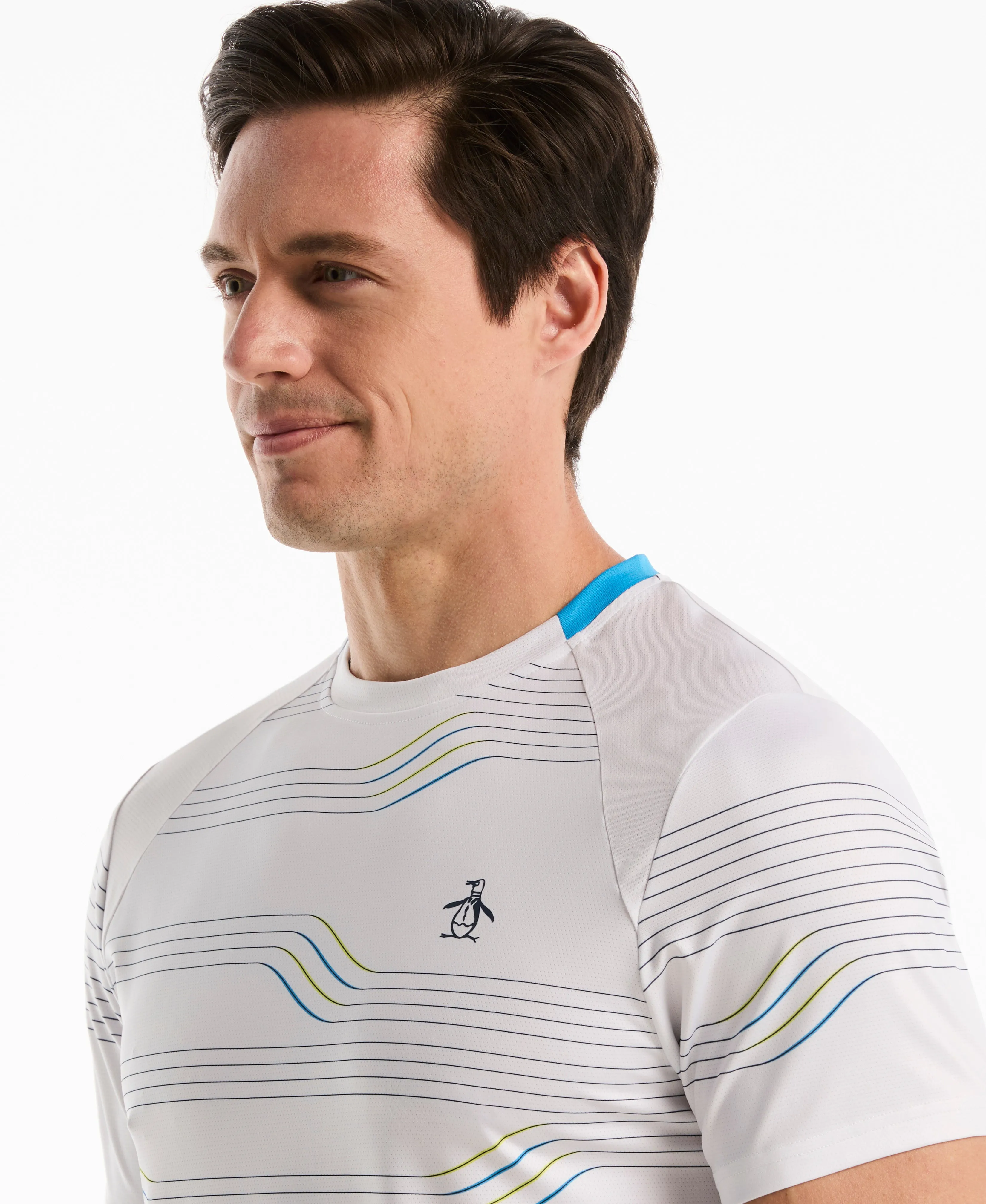 Linear Blocked Tennis Crew Tee sold by Original Penguin product image thumbnail 3