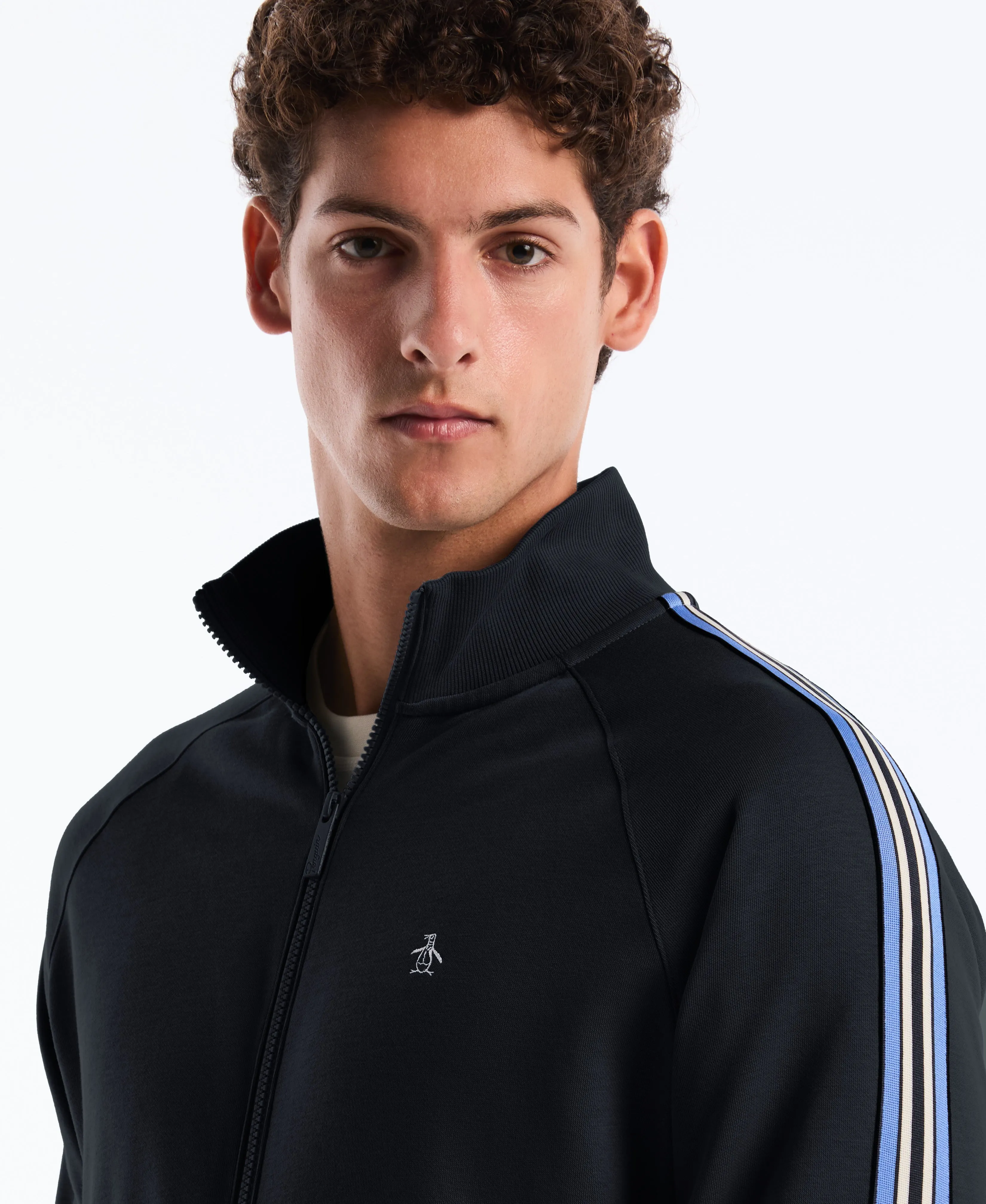 Striped Tape Fleece Track Jacket sold by Original Penguin product image thumbnail 4