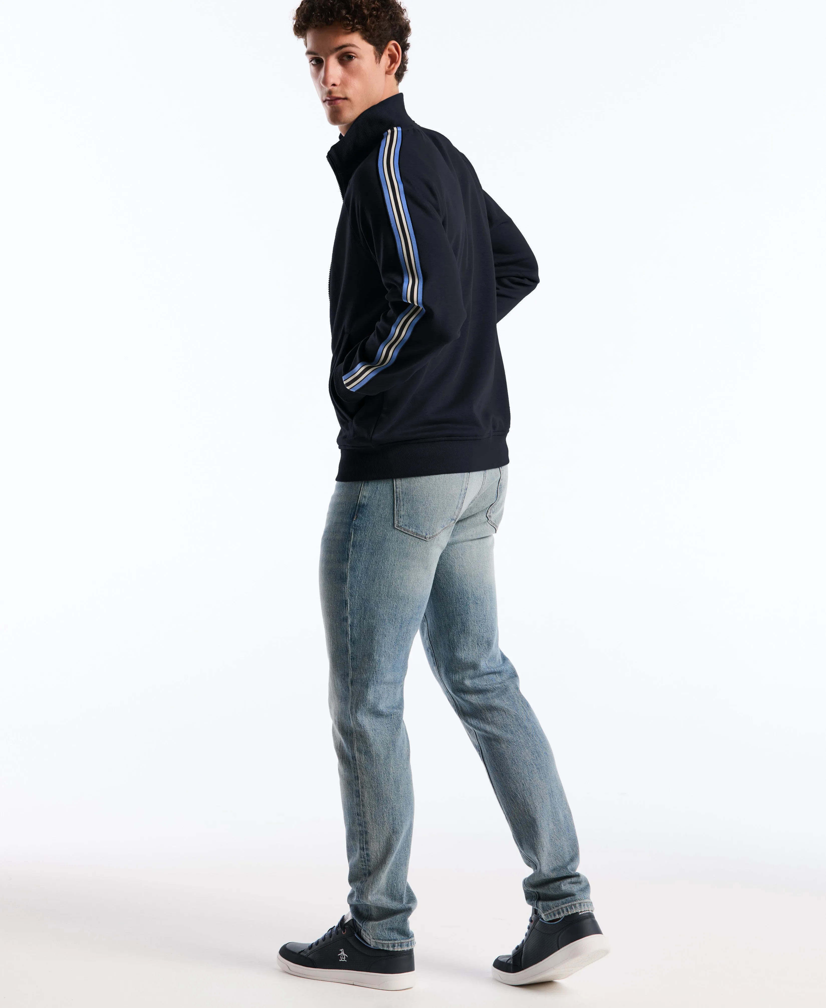 Striped Tape Fleece Track Jacket sold by Original Penguin product image thumbnail 5