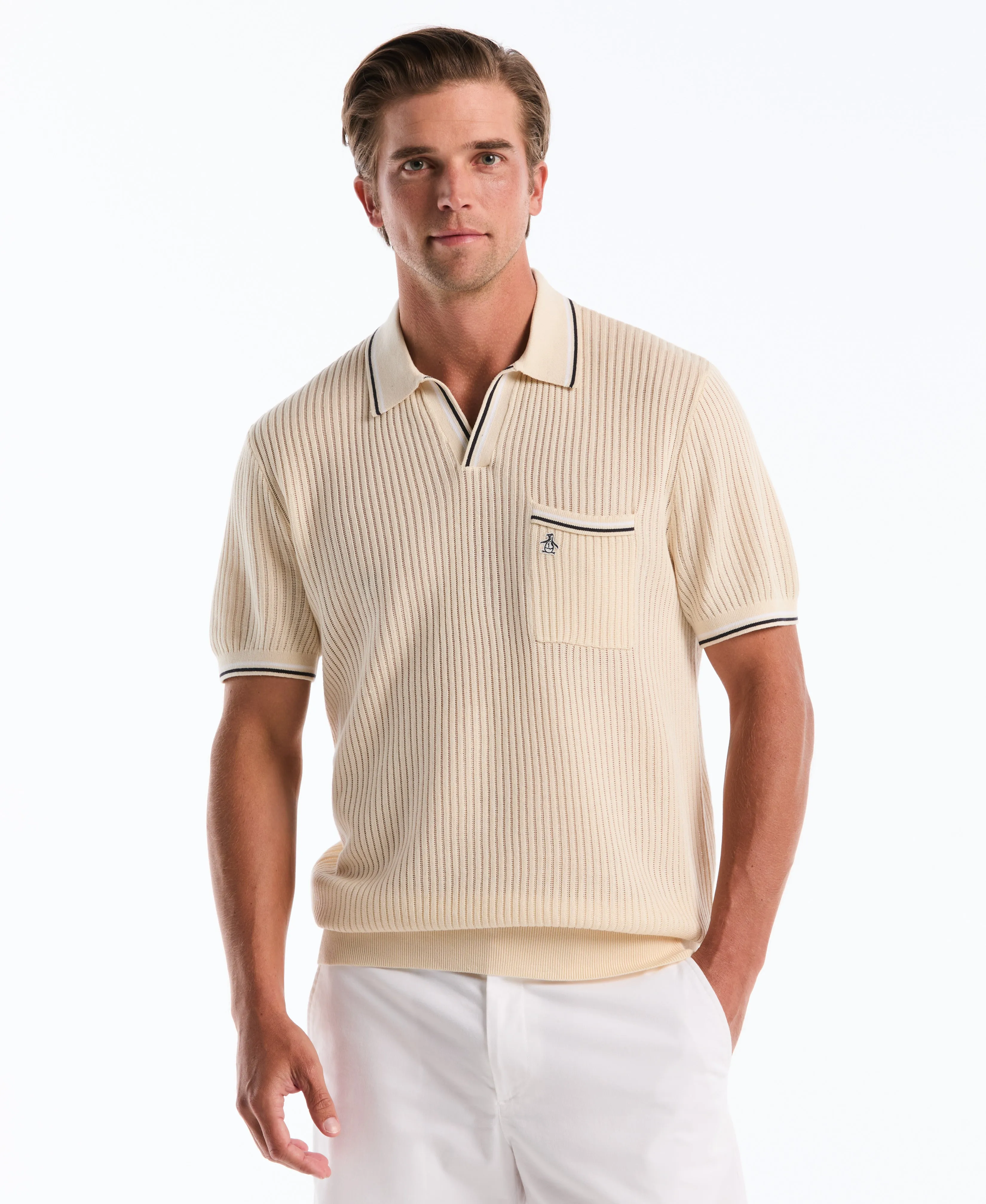 Cotton Ribbed Johnny Sweater Polo sold by Original Penguin product image thumbnail 5