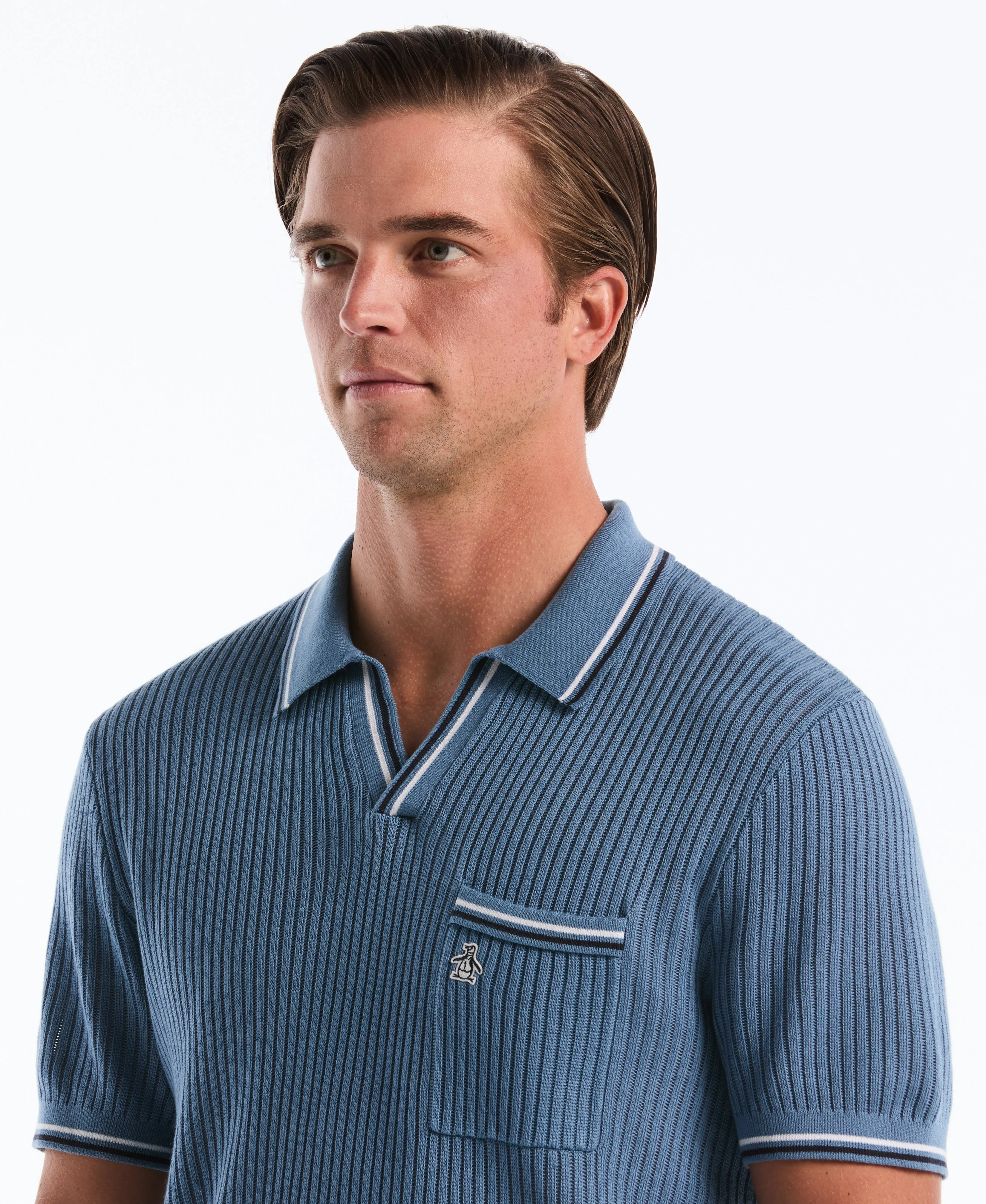 Cotton Ribbed Johnny Sweater Polo sold by Original Penguin product image thumbnail 3
