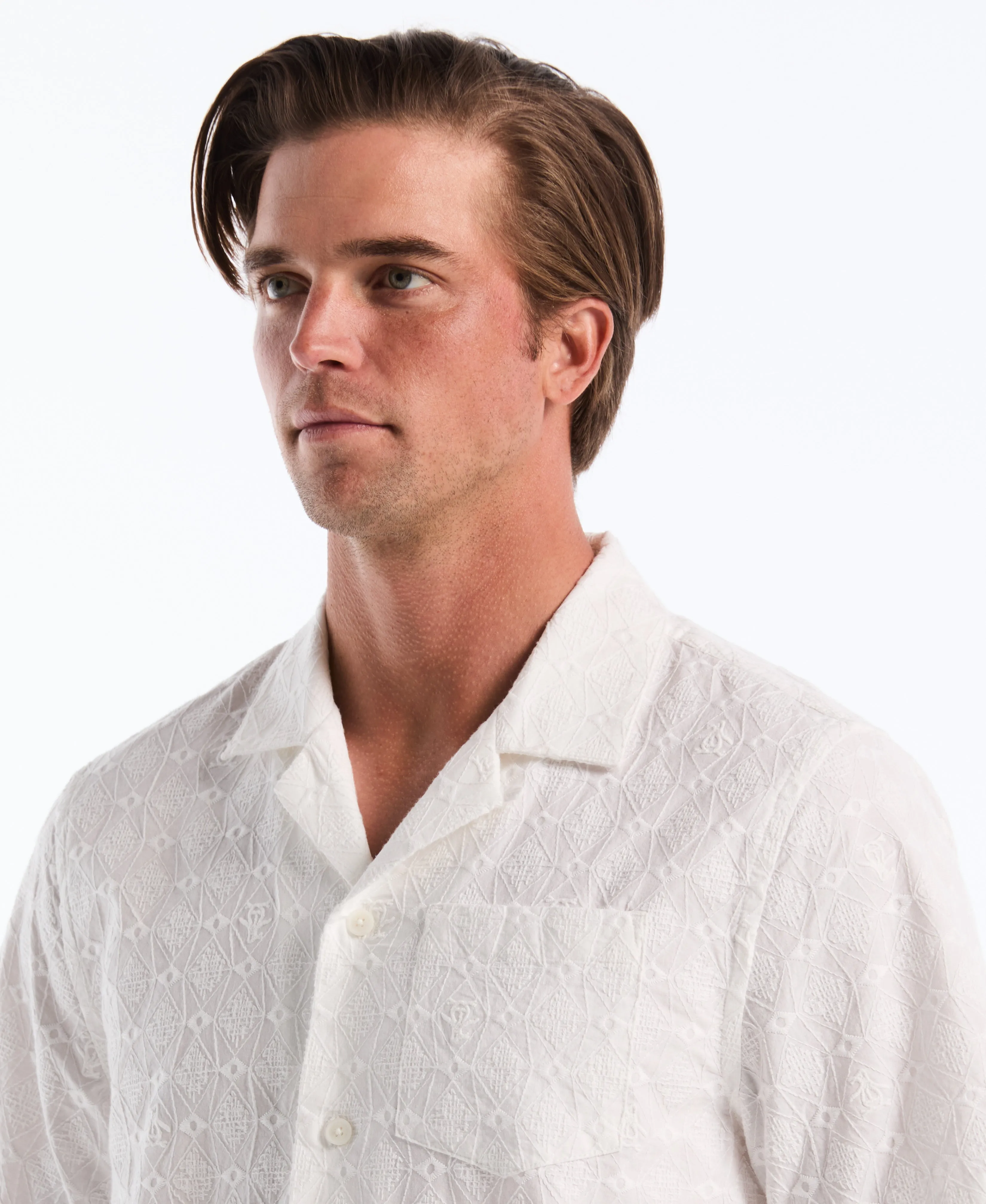 Novelty Embroidered Pocket Camp Shirt sold by Original Penguin product image thumbnail 3