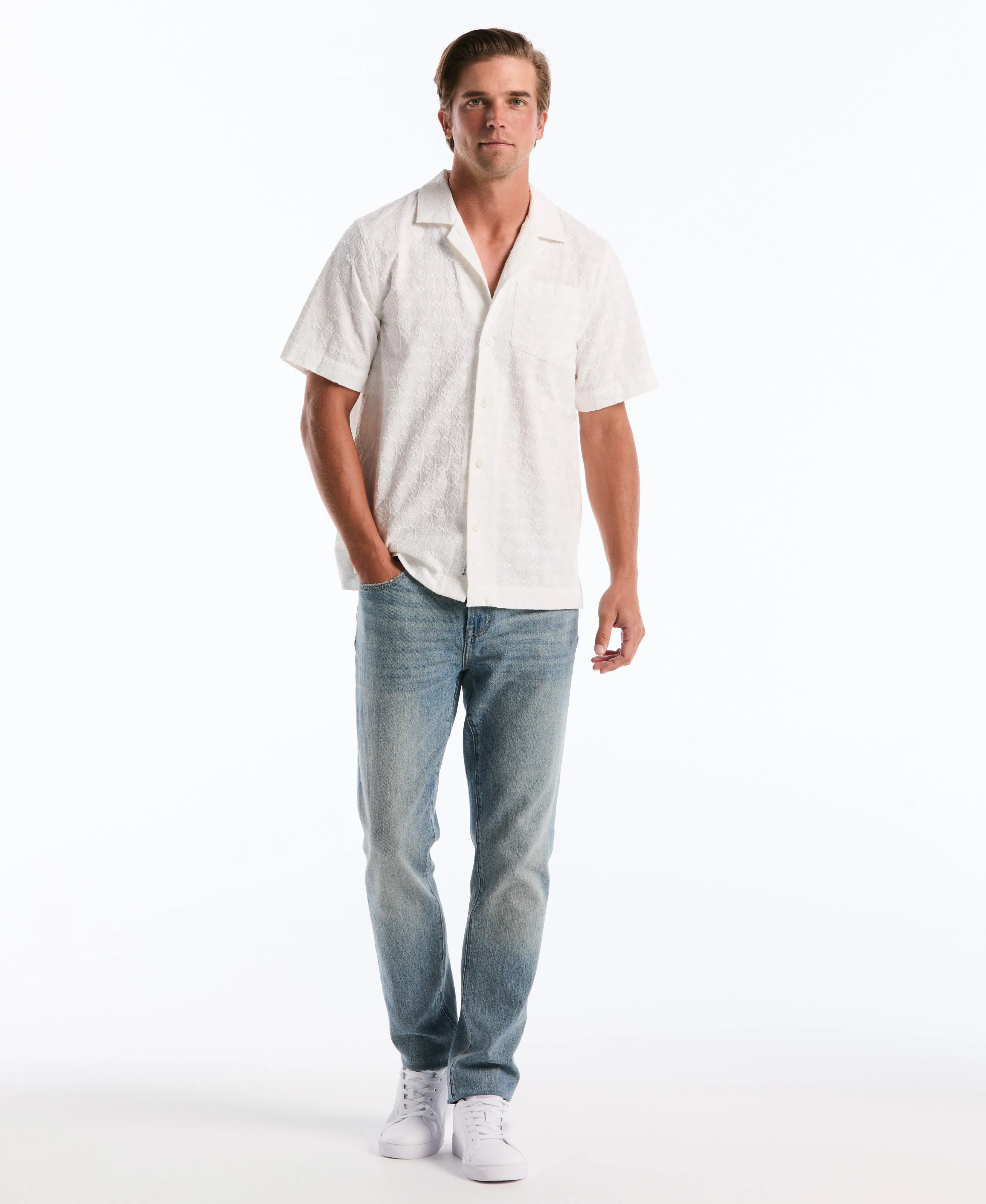 Novelty Embroidered Pocket Camp Shirt sold by Original Penguin product image thumbnail 4