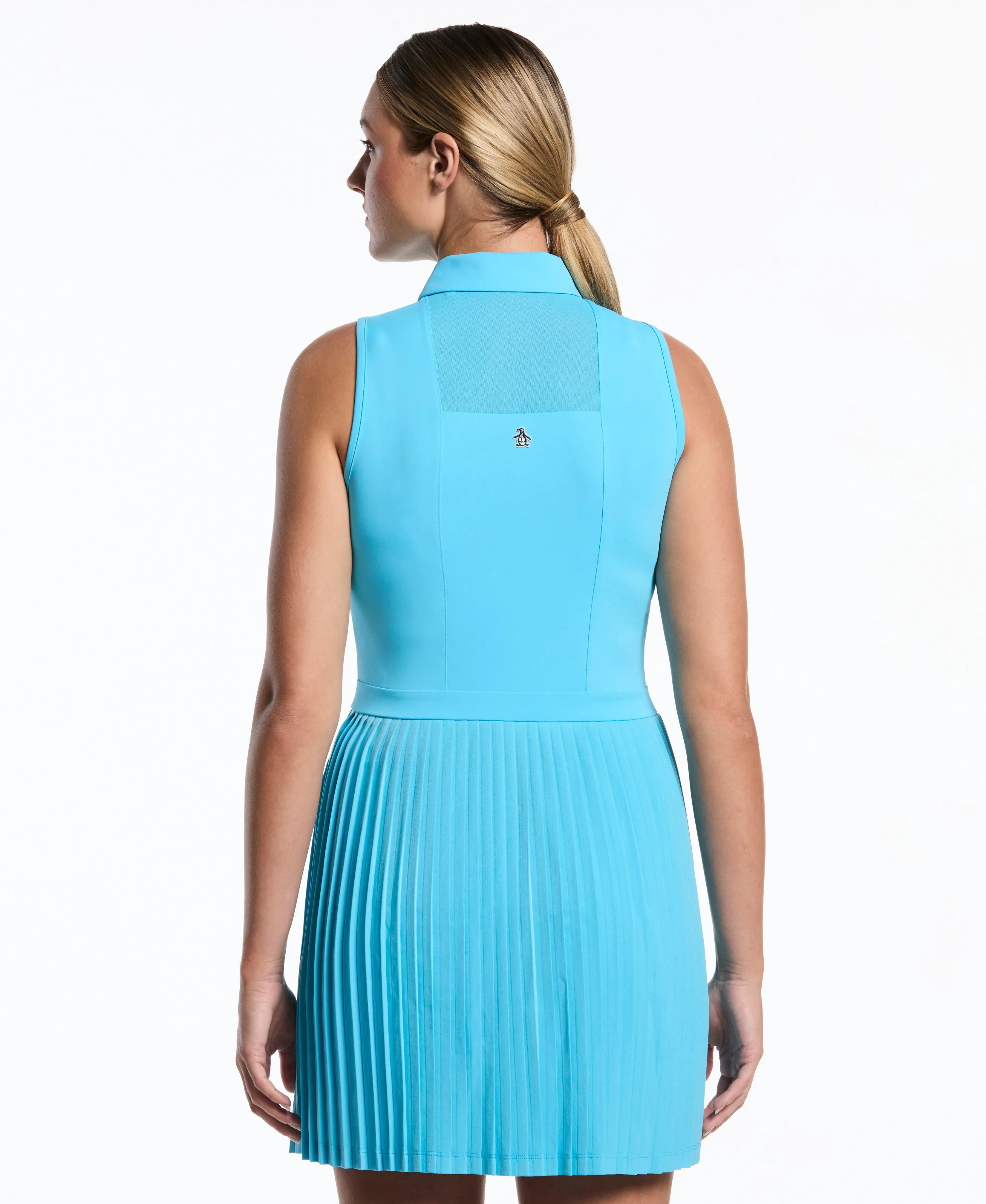 Women's Mixed Media Sleeveless Pleated Golf Dress sold by Original Penguin product image thumbnail 2