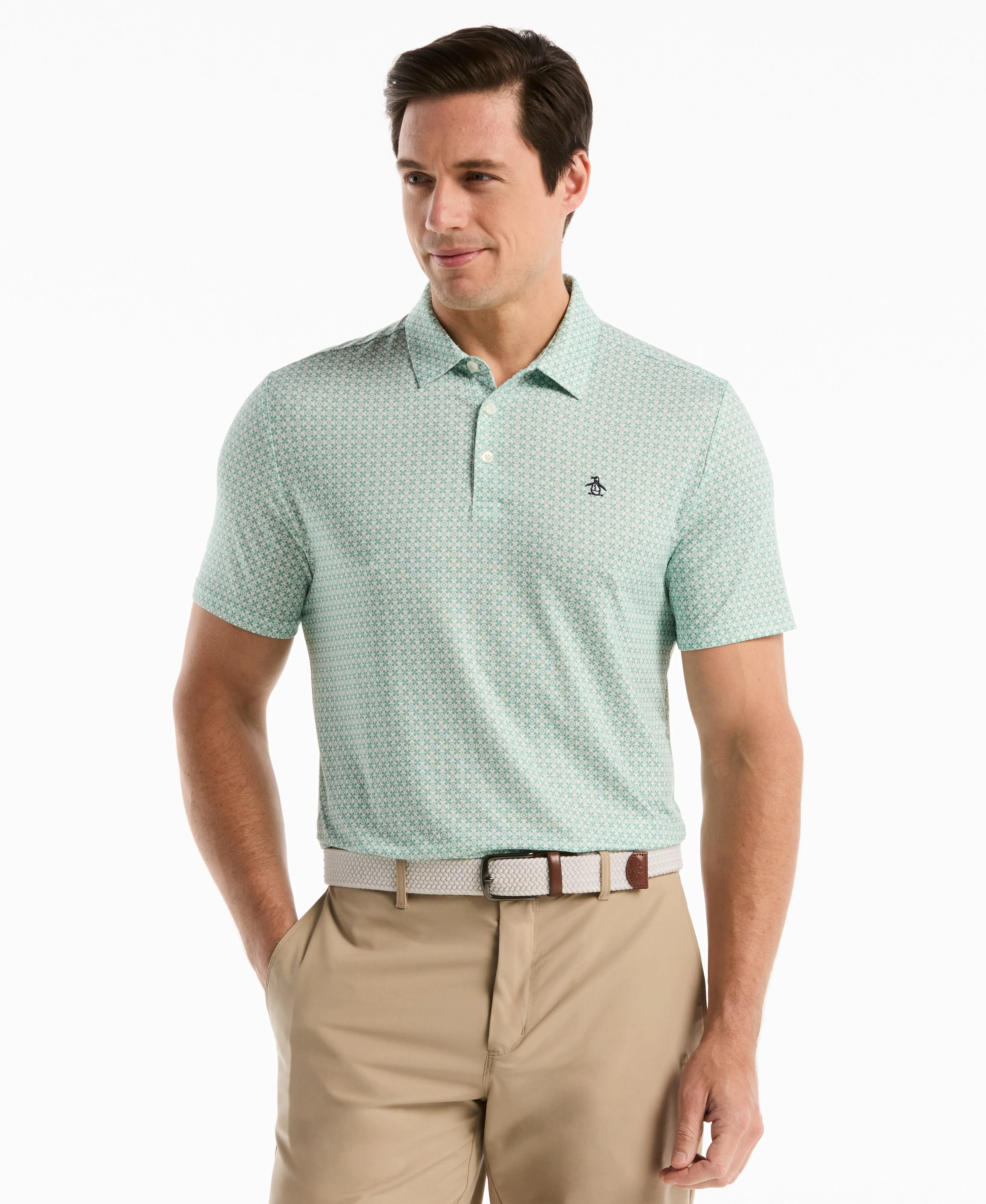 Framed Floral Geo Golf Polo sold by Original Penguin