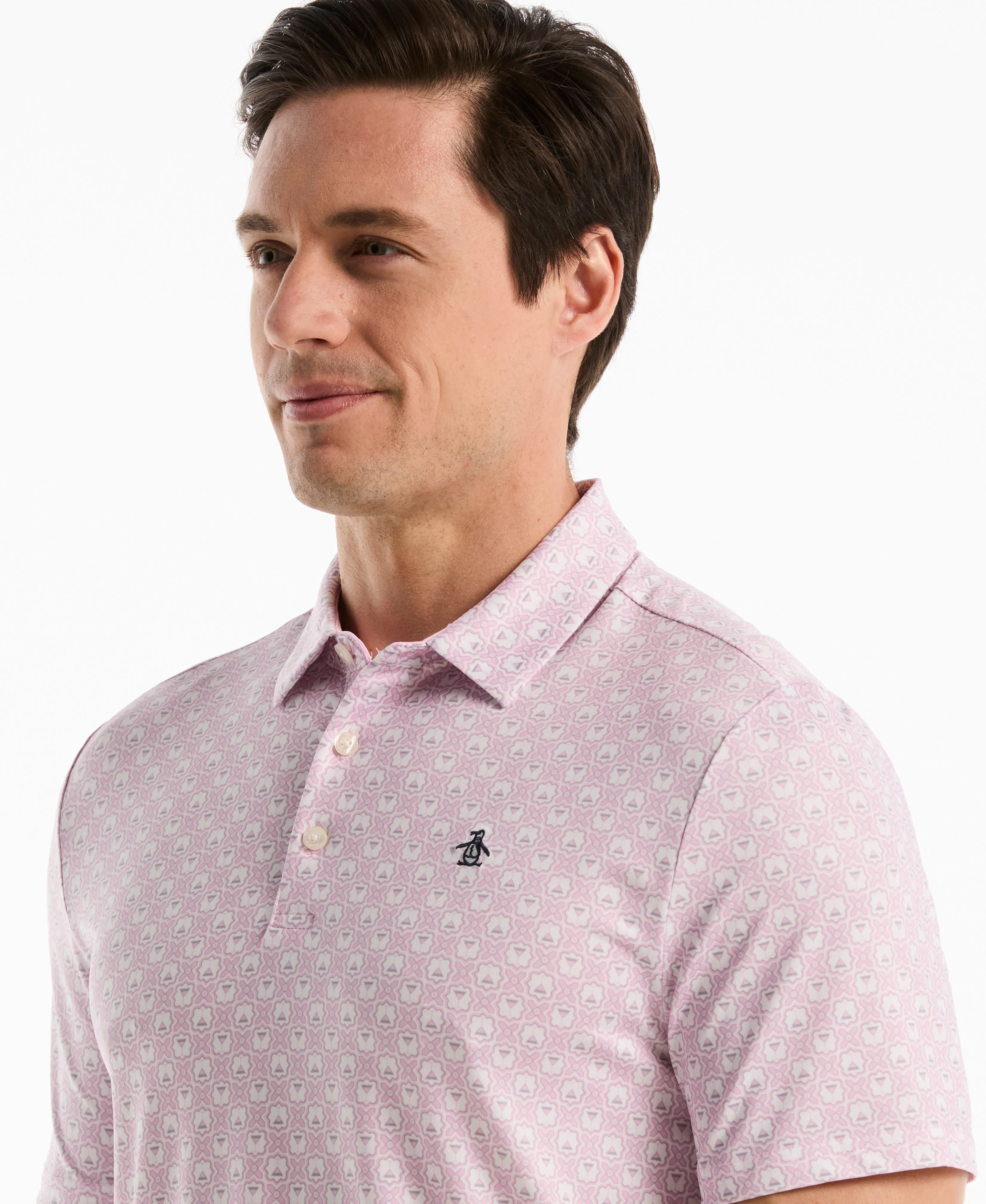 Tiny Geometric Print Golf Polo sold by Original Penguin product image thumbnail 3