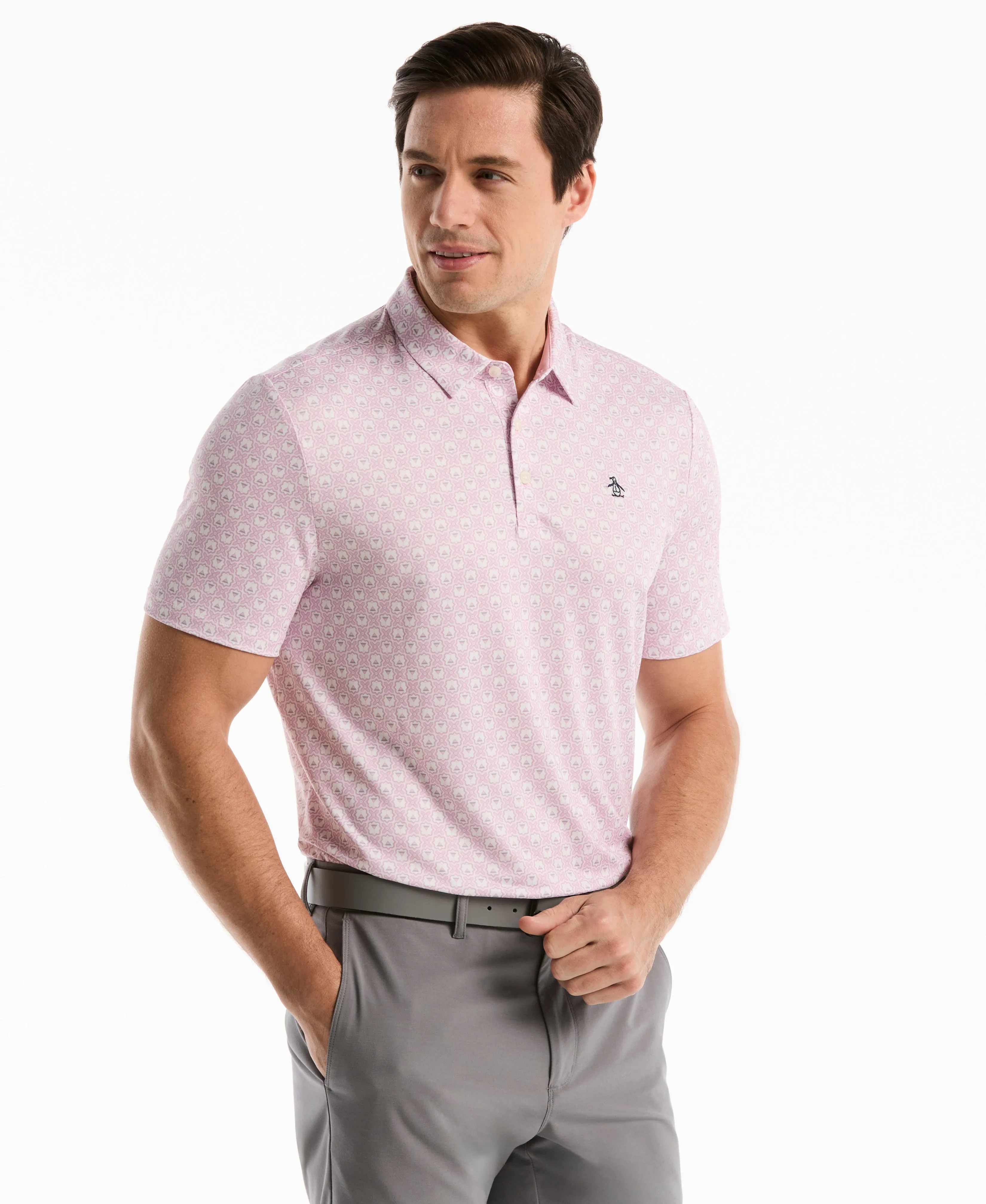 Tiny Geometric Print Golf Polo sold by Original Penguin