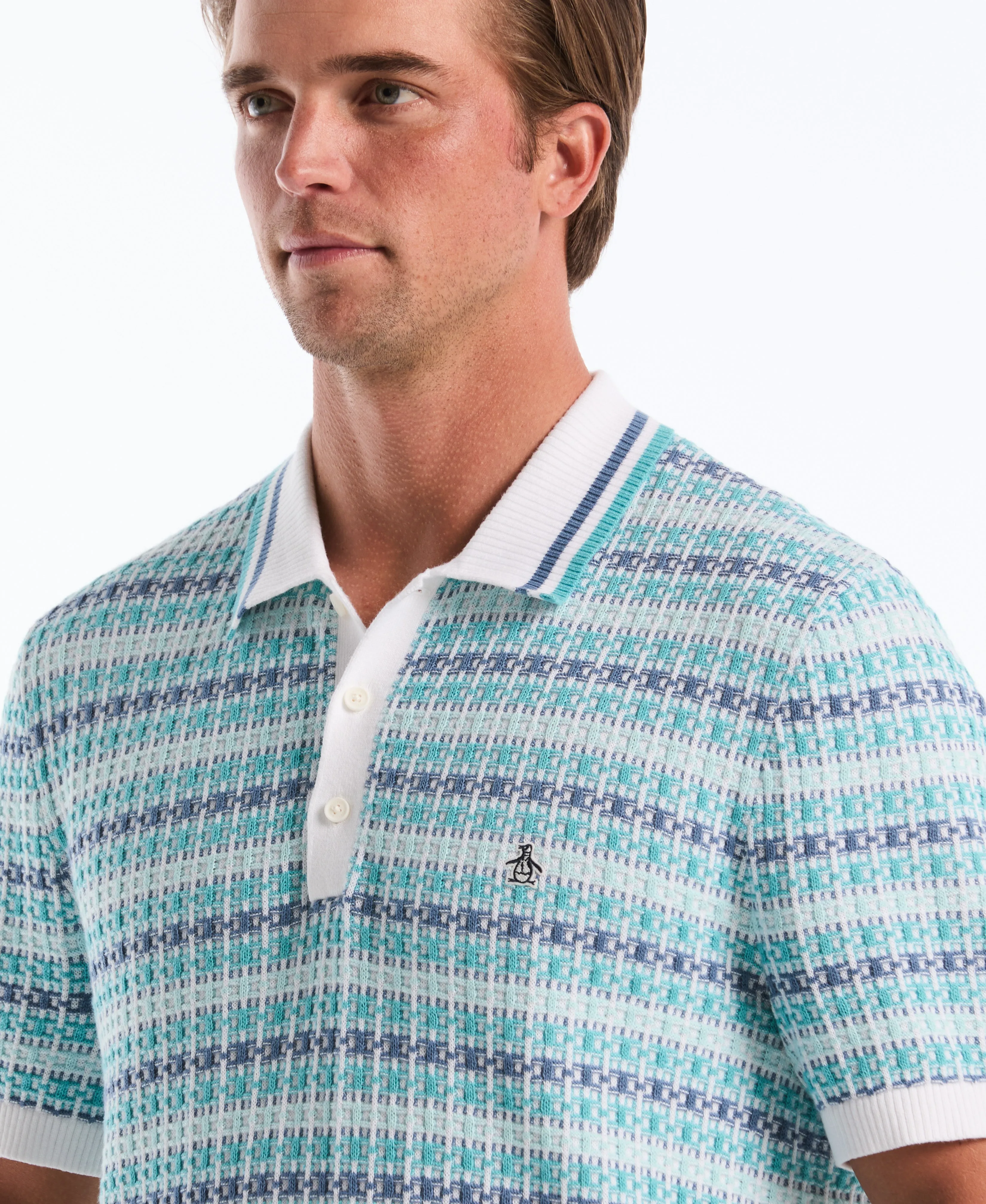 Textured Cotton Sweater Polo sold by Original Penguin product image thumbnail 3