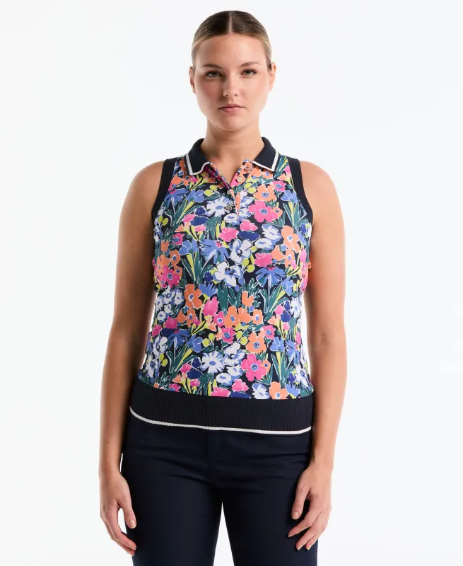 Sketch Floral Sleeveless Golf Polo sold by Original Penguin
