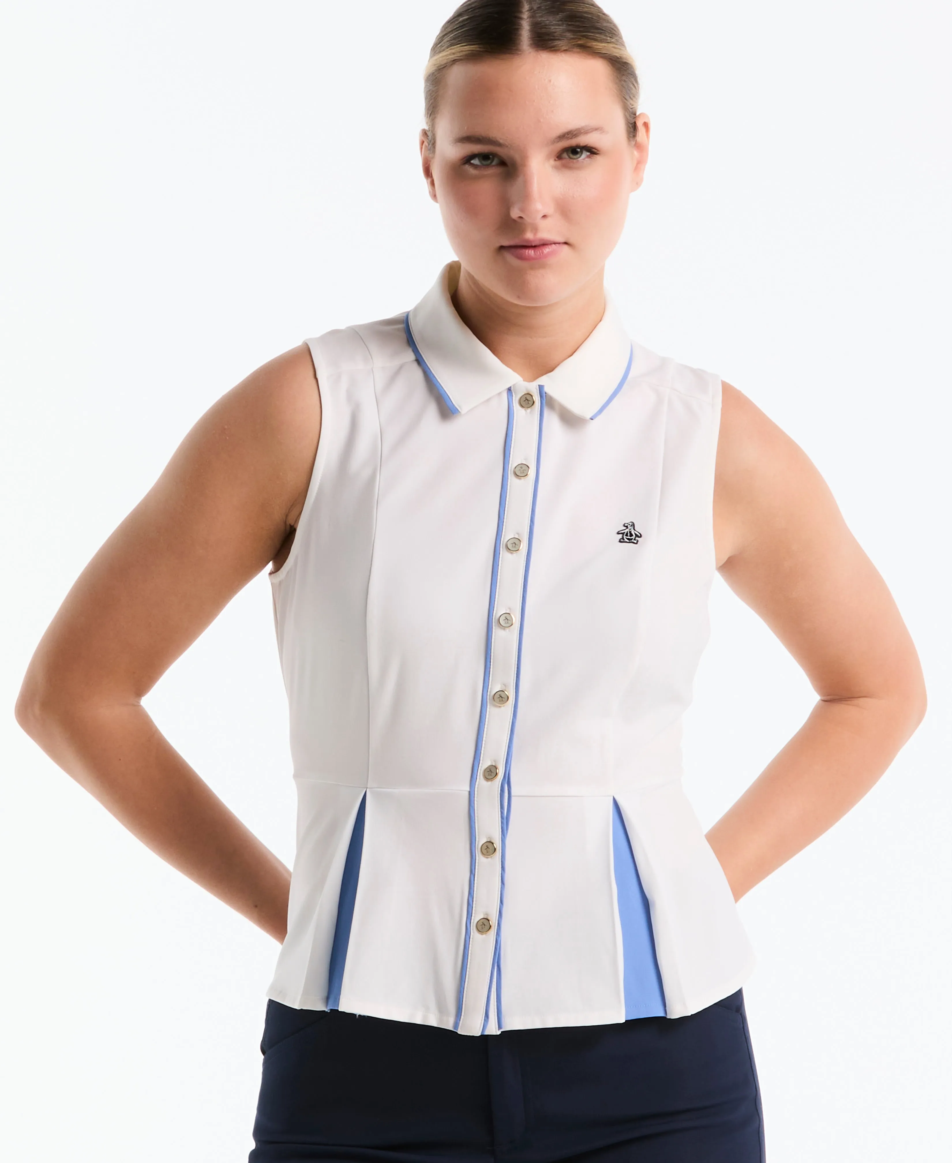 Women's Peplum Blocked Golf Polo sold by Original Penguin product image thumbnail 4