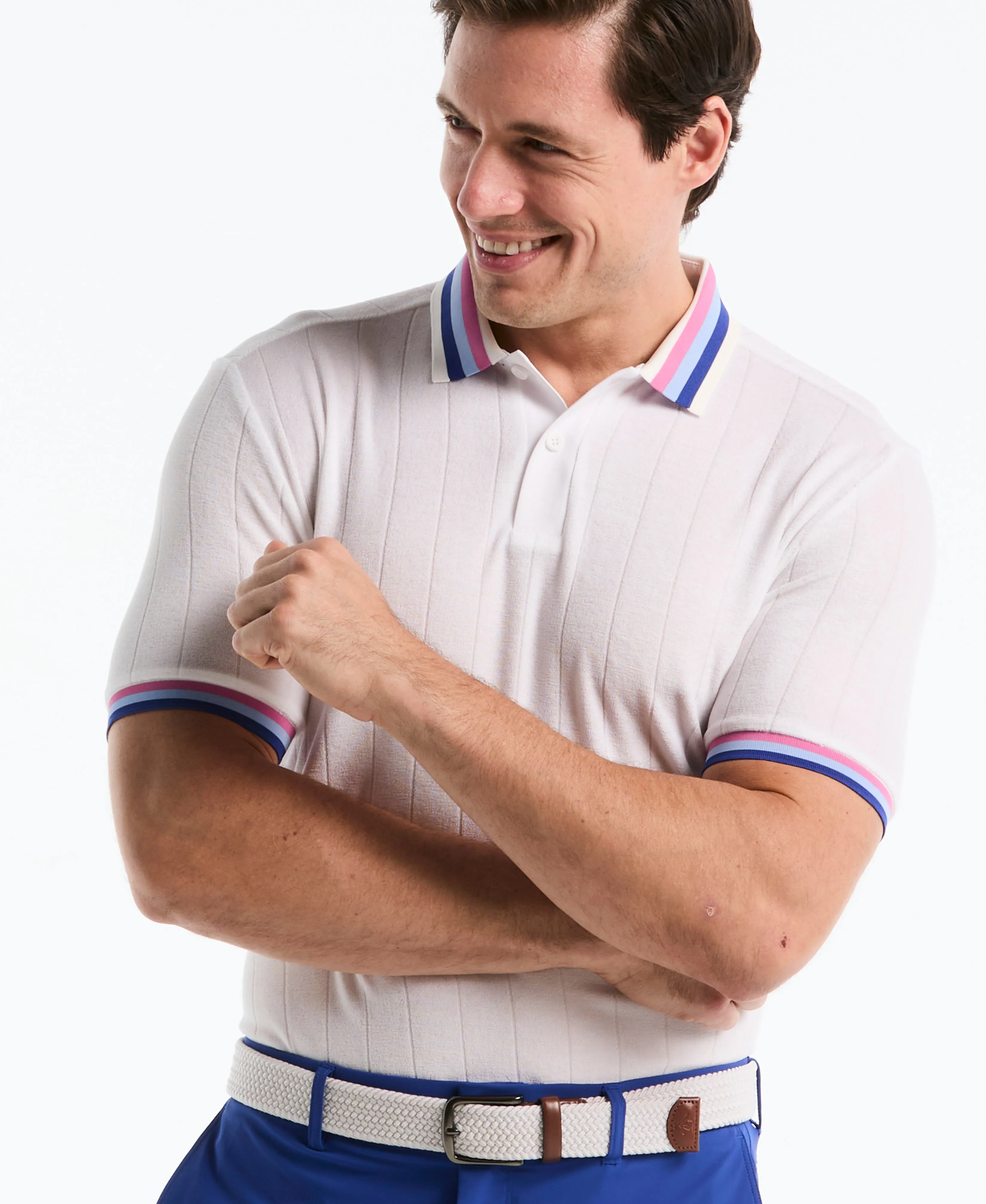 Performance Ribbed Blocking Terry Golf Polo sold by Original Penguin product image thumbnail 3