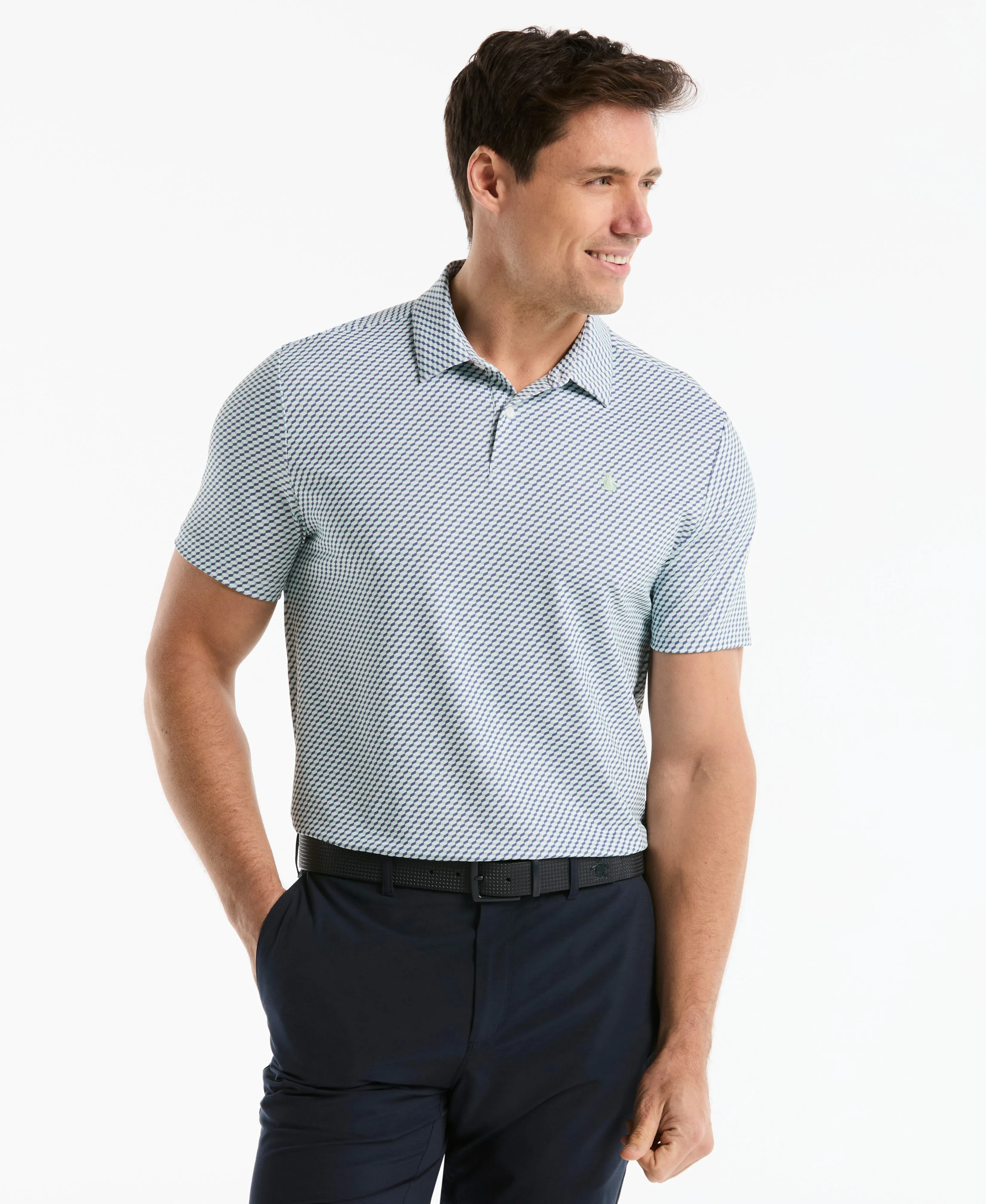 Micro Geo Print Golf Polo sold by Original Penguin product image thumbnail 5