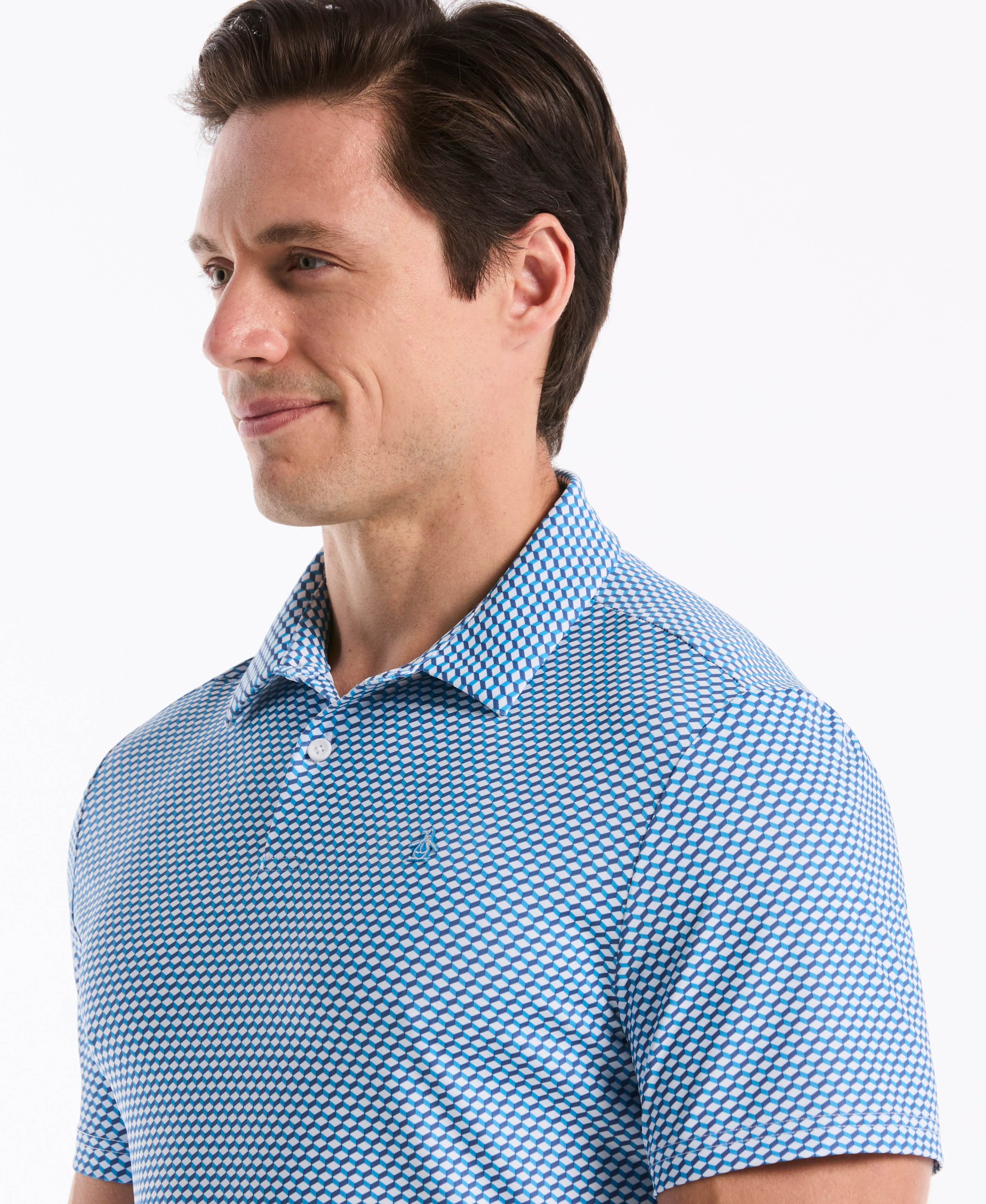 Micro Geo Print Golf Polo sold by Original Penguin product image thumbnail 3