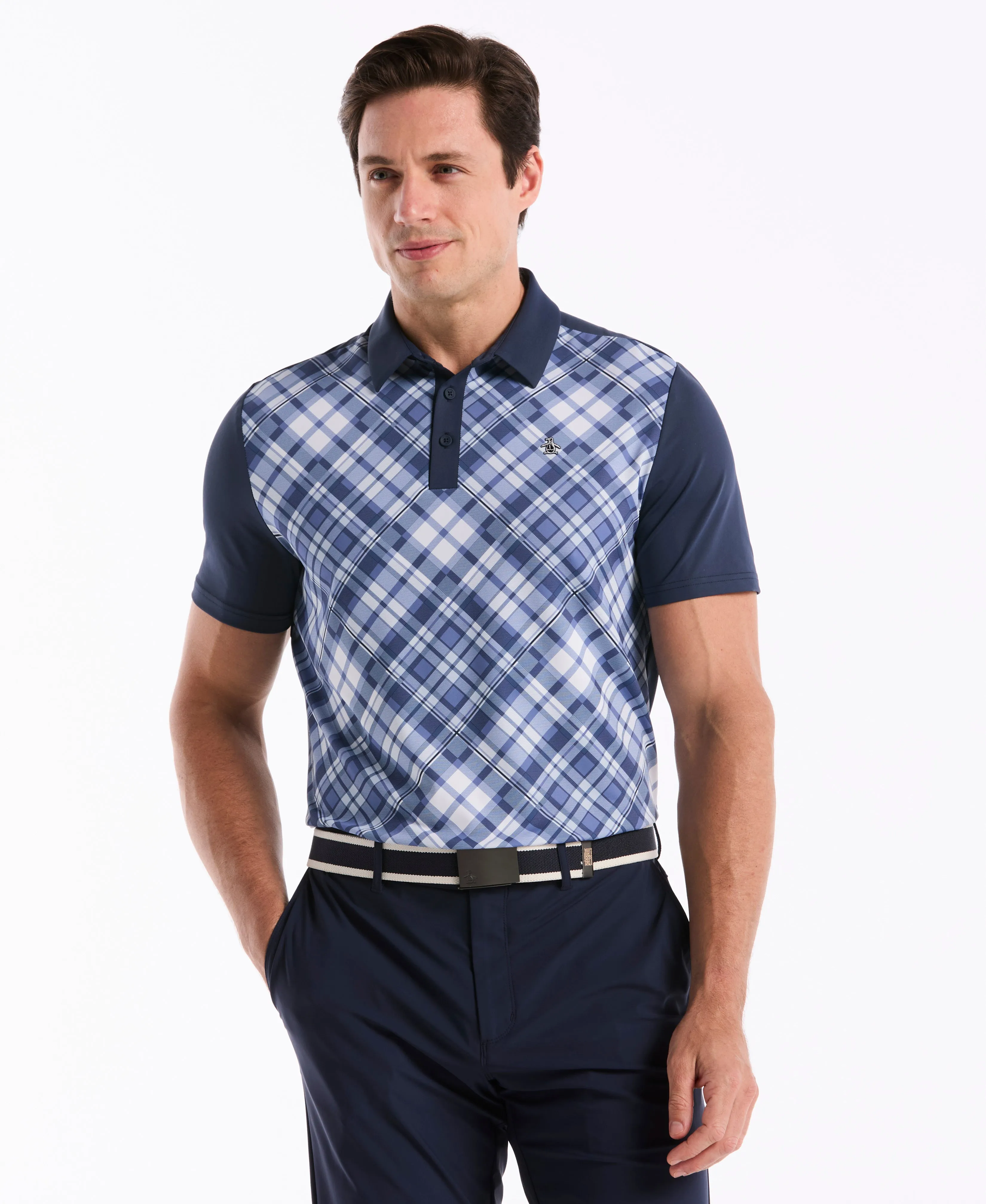 50's Block Madras Plaid Golf Polo sold by Original Penguin