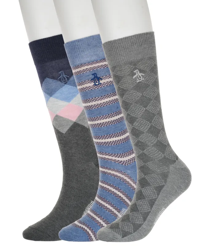 3 Pack Striped Diamond Wyatt Sock made by Original Penguin