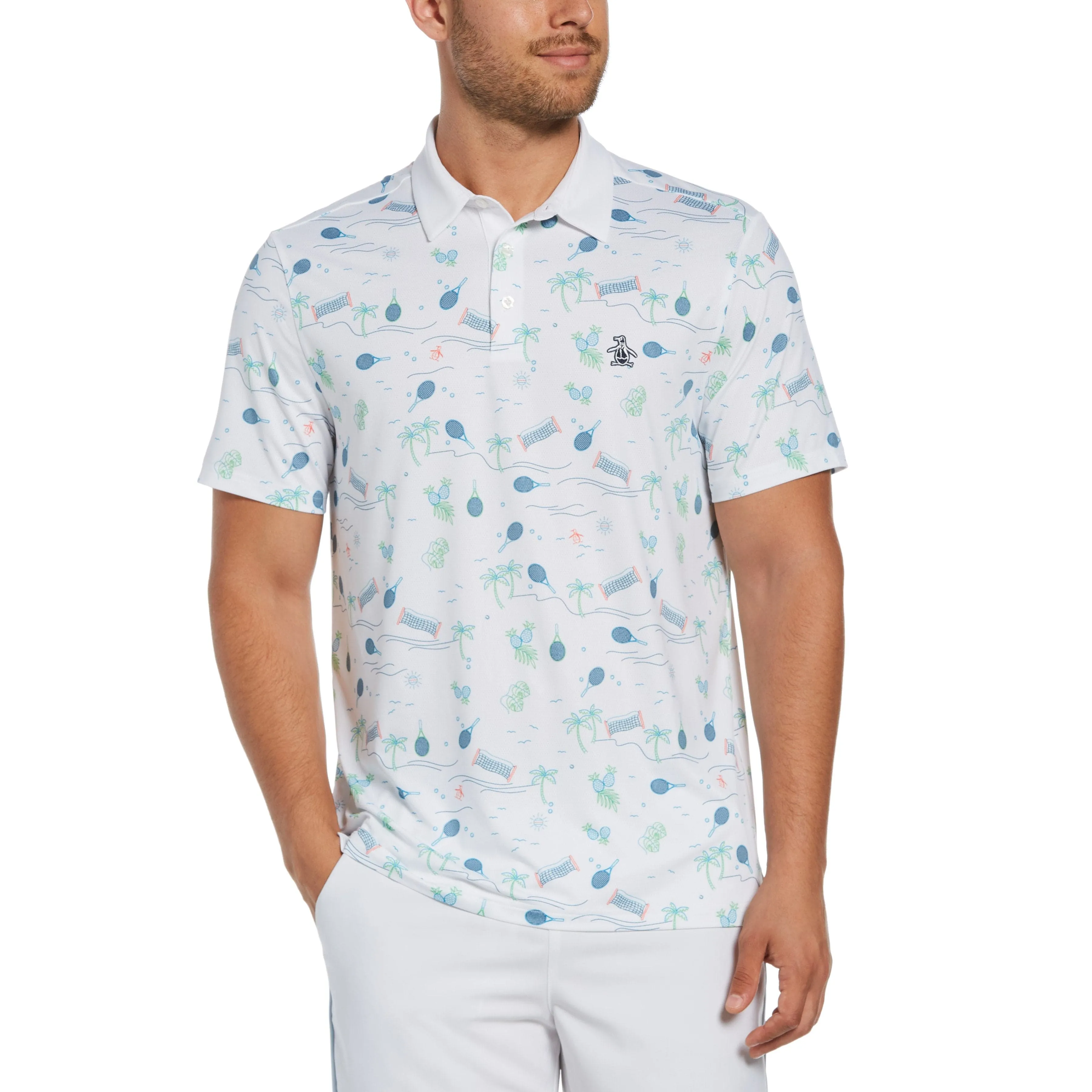 Resort Print Tennis Polo sold by Original Penguin