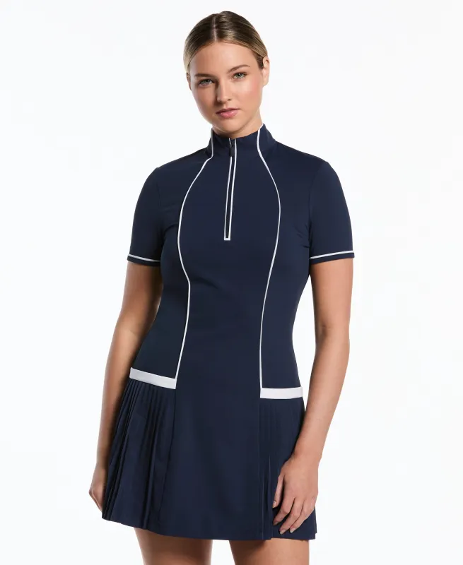 Mixed Media Pleated Golf Dress made by Original Penguin