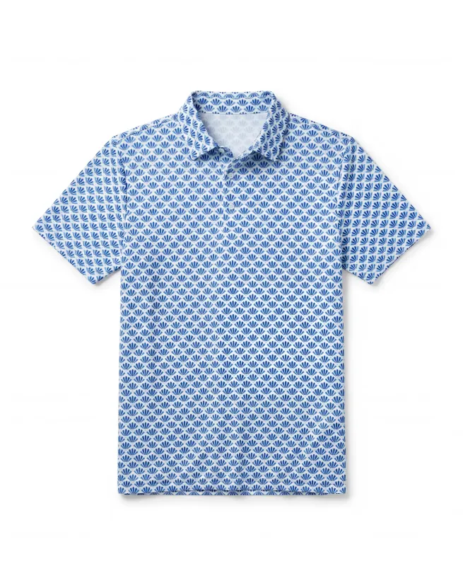 Retro Geometric Print Golf Polo made by Original Penguin