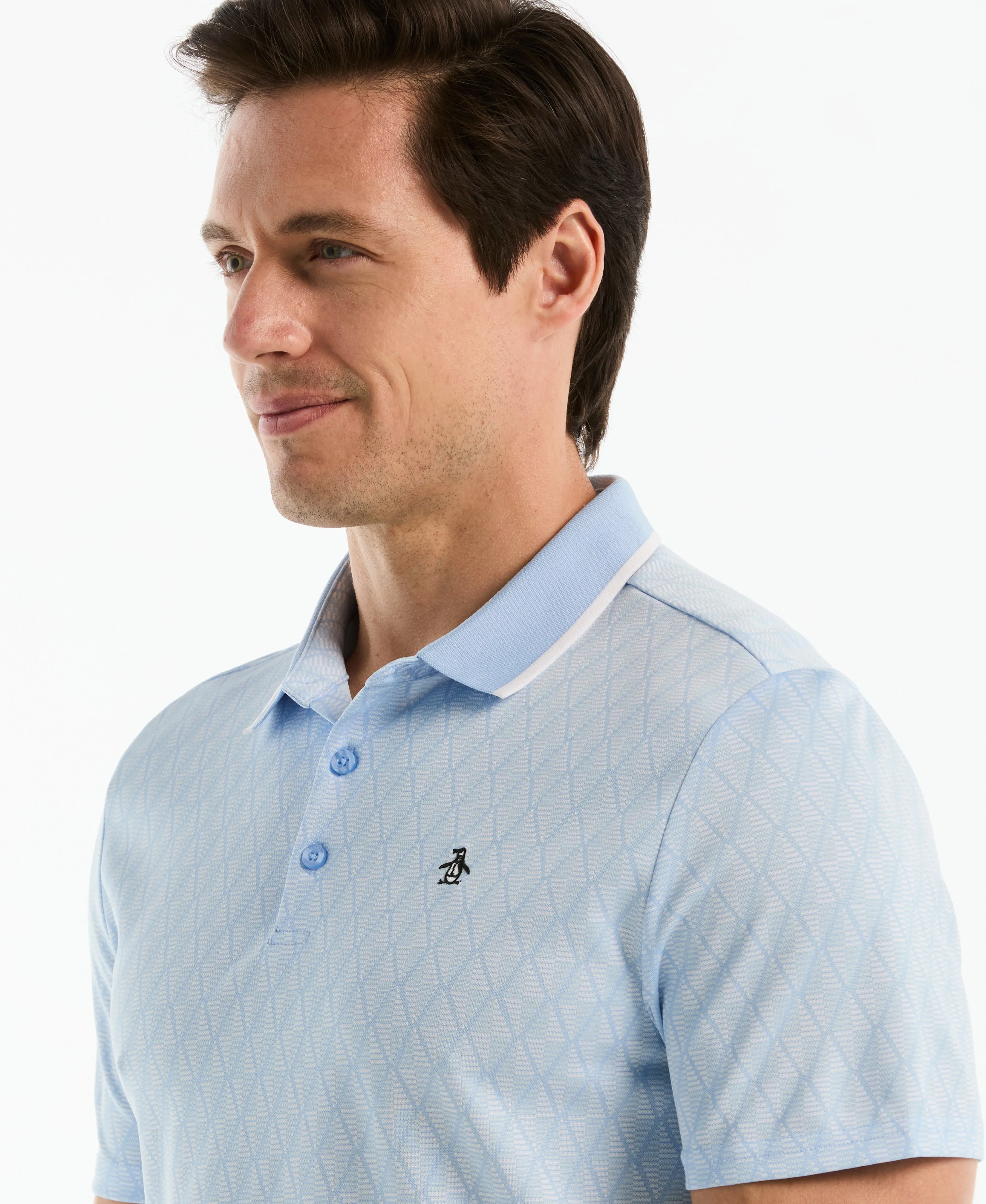 Check Jacquard Golf Polo sold by Original Penguin product image thumbnail 3