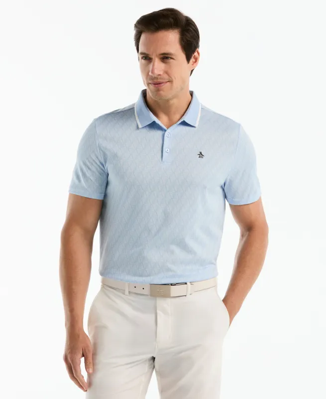 Check Jacquard Golf Polo made by Original Penguin