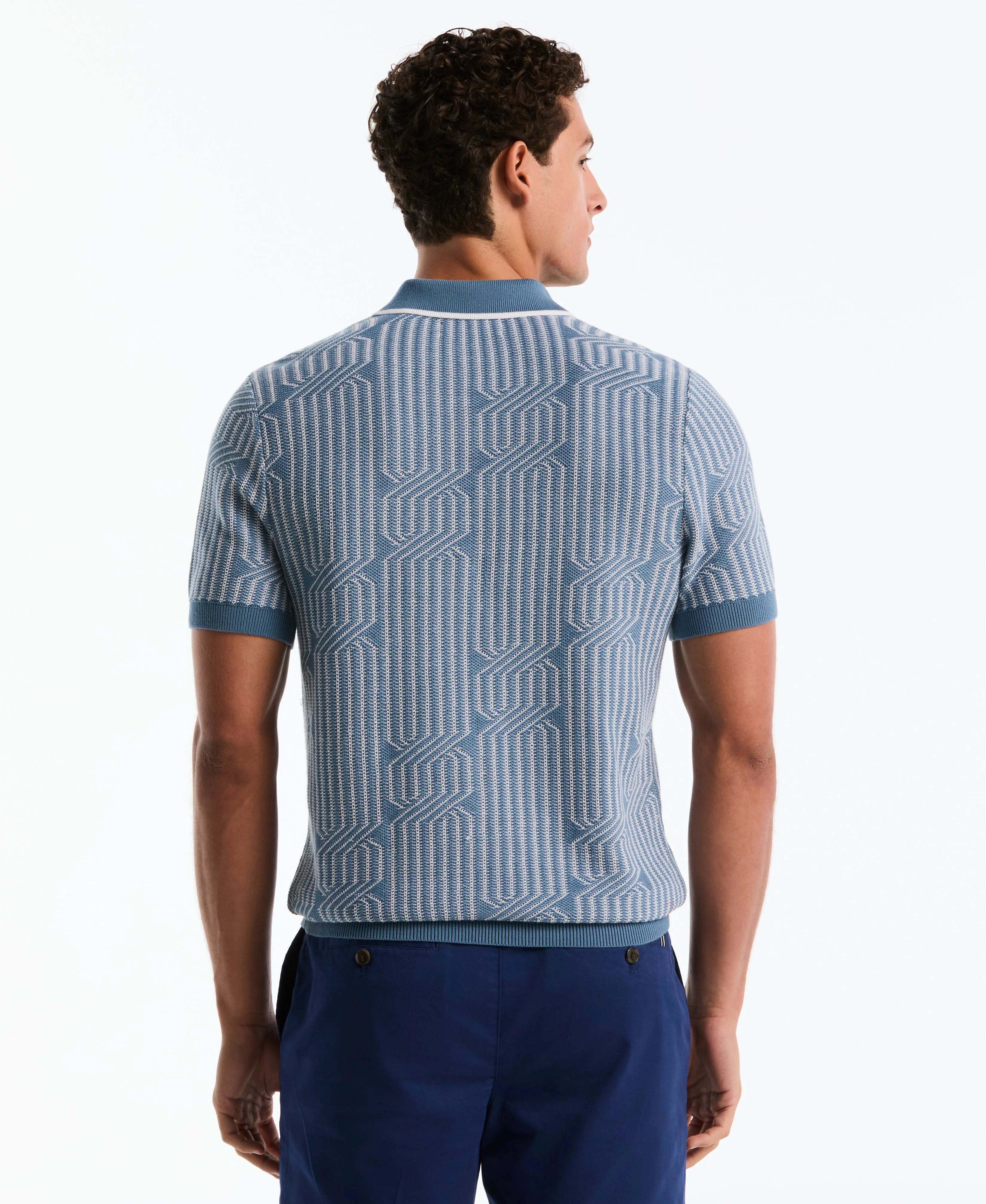 Geo Cable Quarter-Zip Sweater Polo sold by Original Penguin product image thumbnail 2