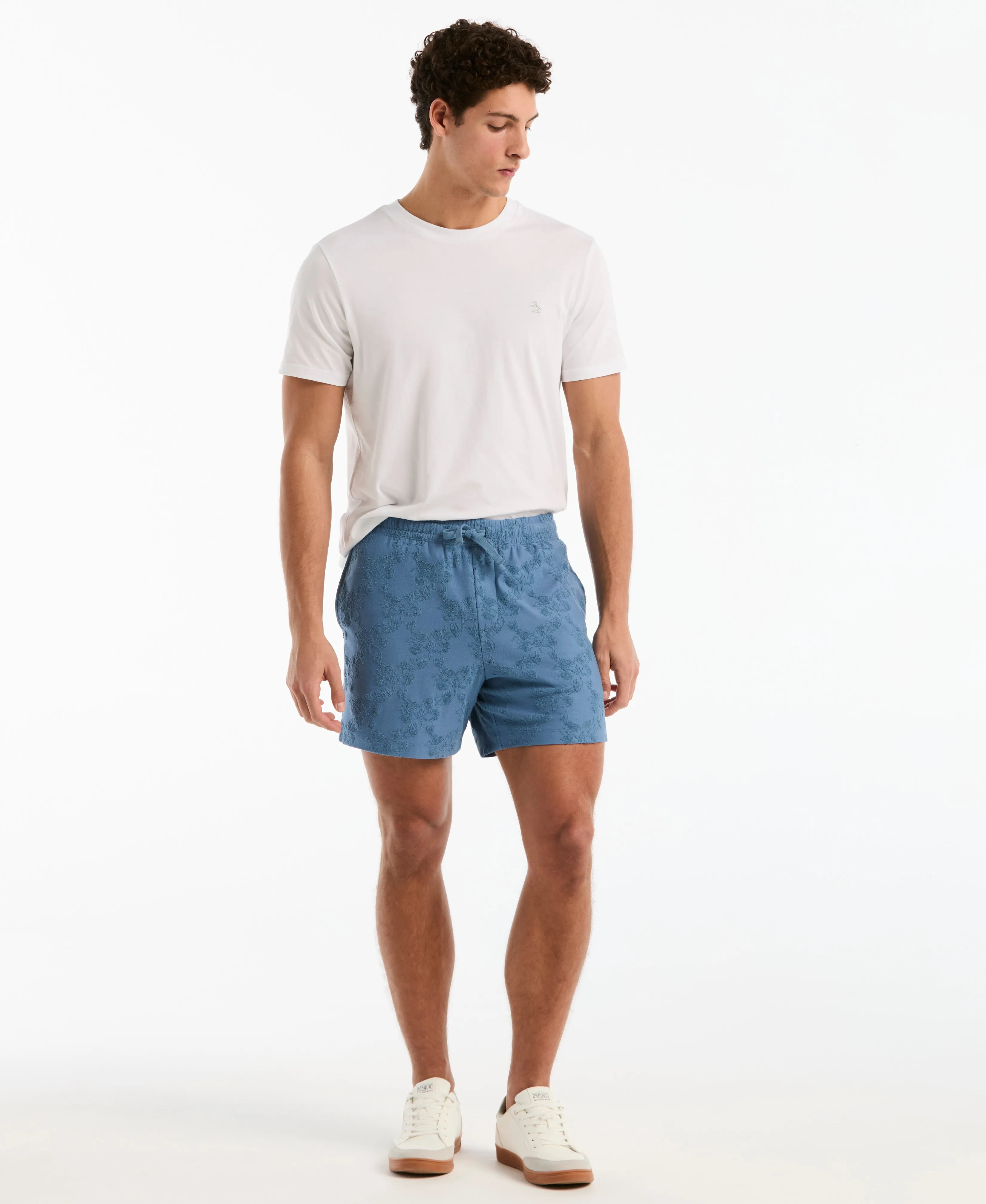 5" Terry Jacquard Hawaiian Short sold by Original Penguin