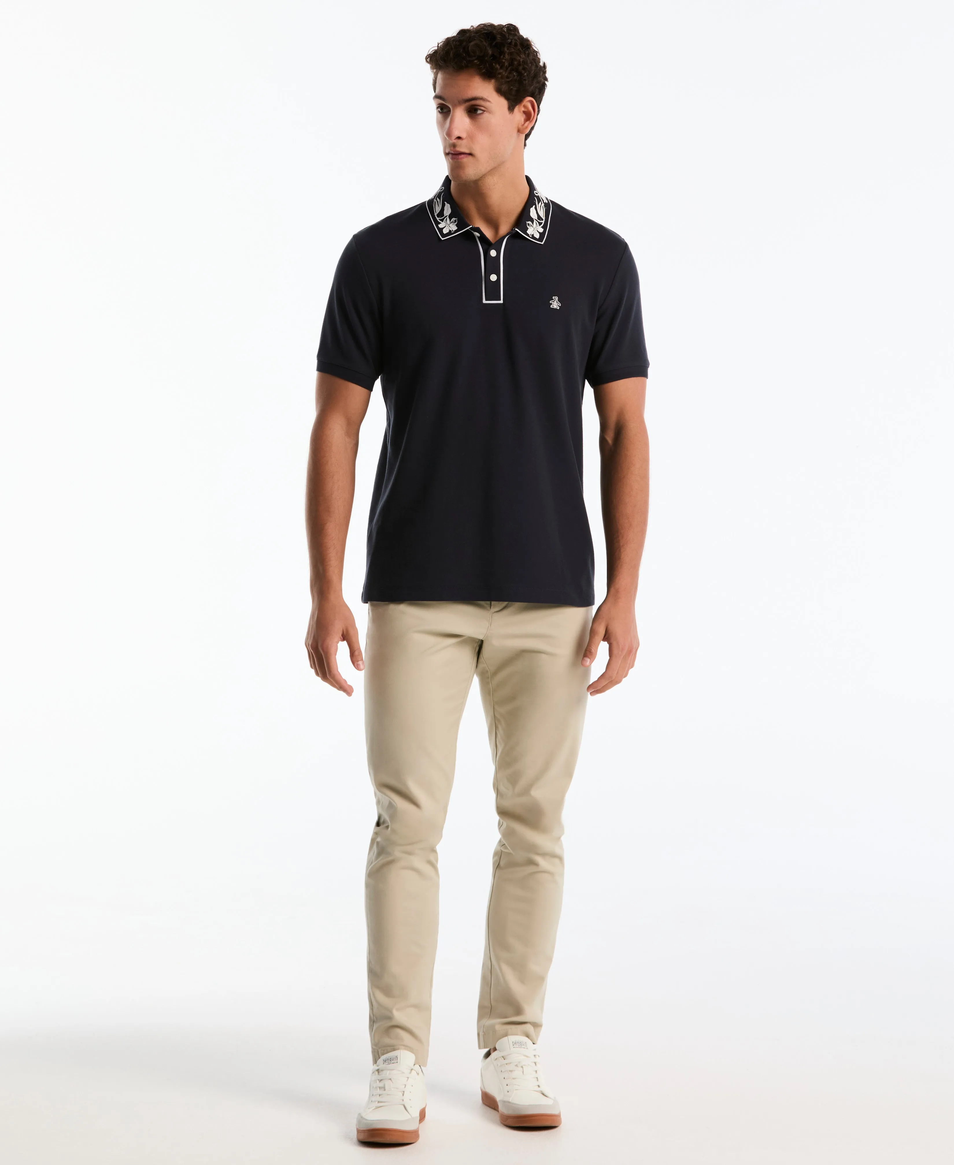 Organic Cotton Floral Collar Polo sold by Original Penguin product image thumbnail 4