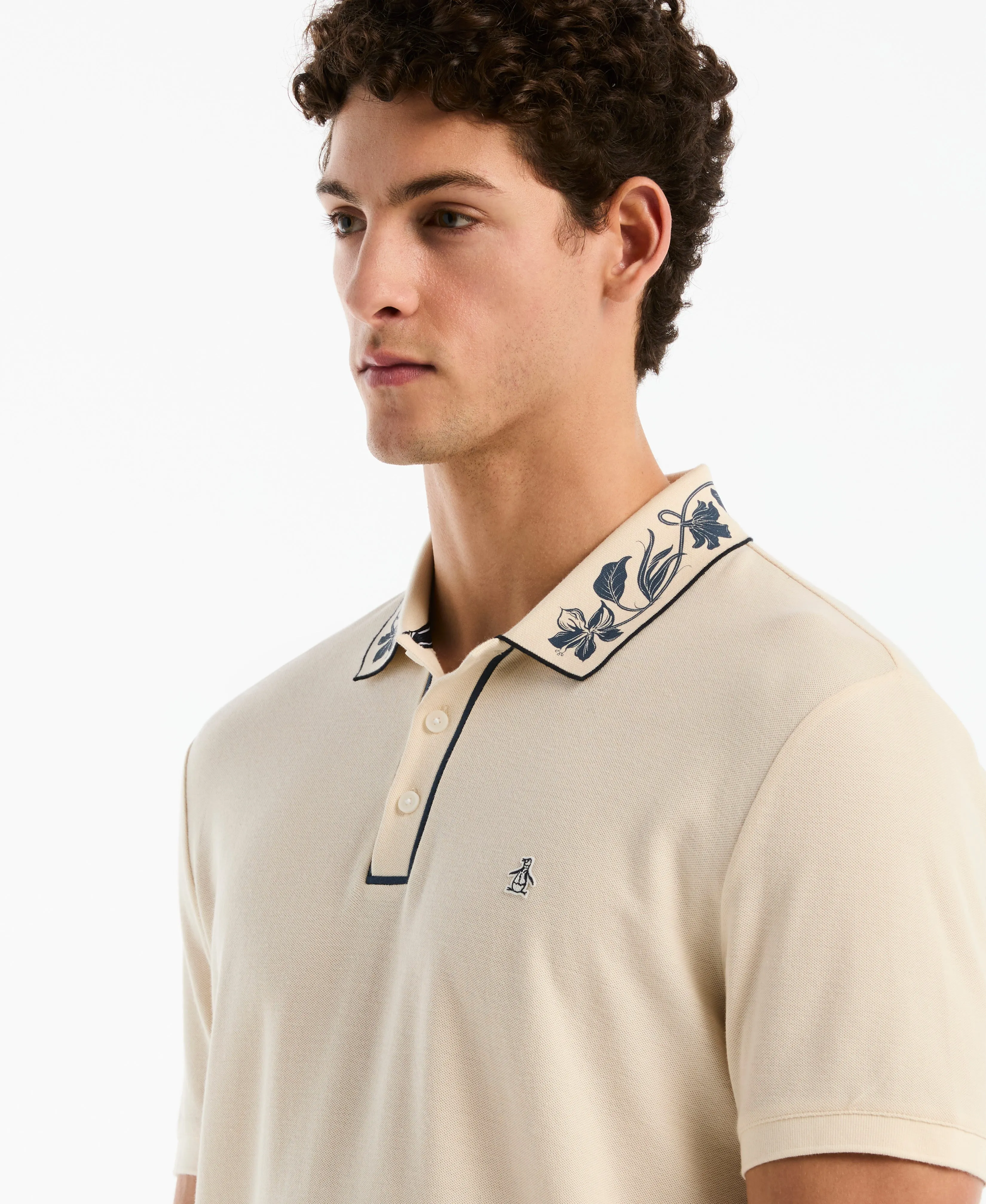 Organic Cotton Floral Collar Polo sold by Original Penguin product image thumbnail 3