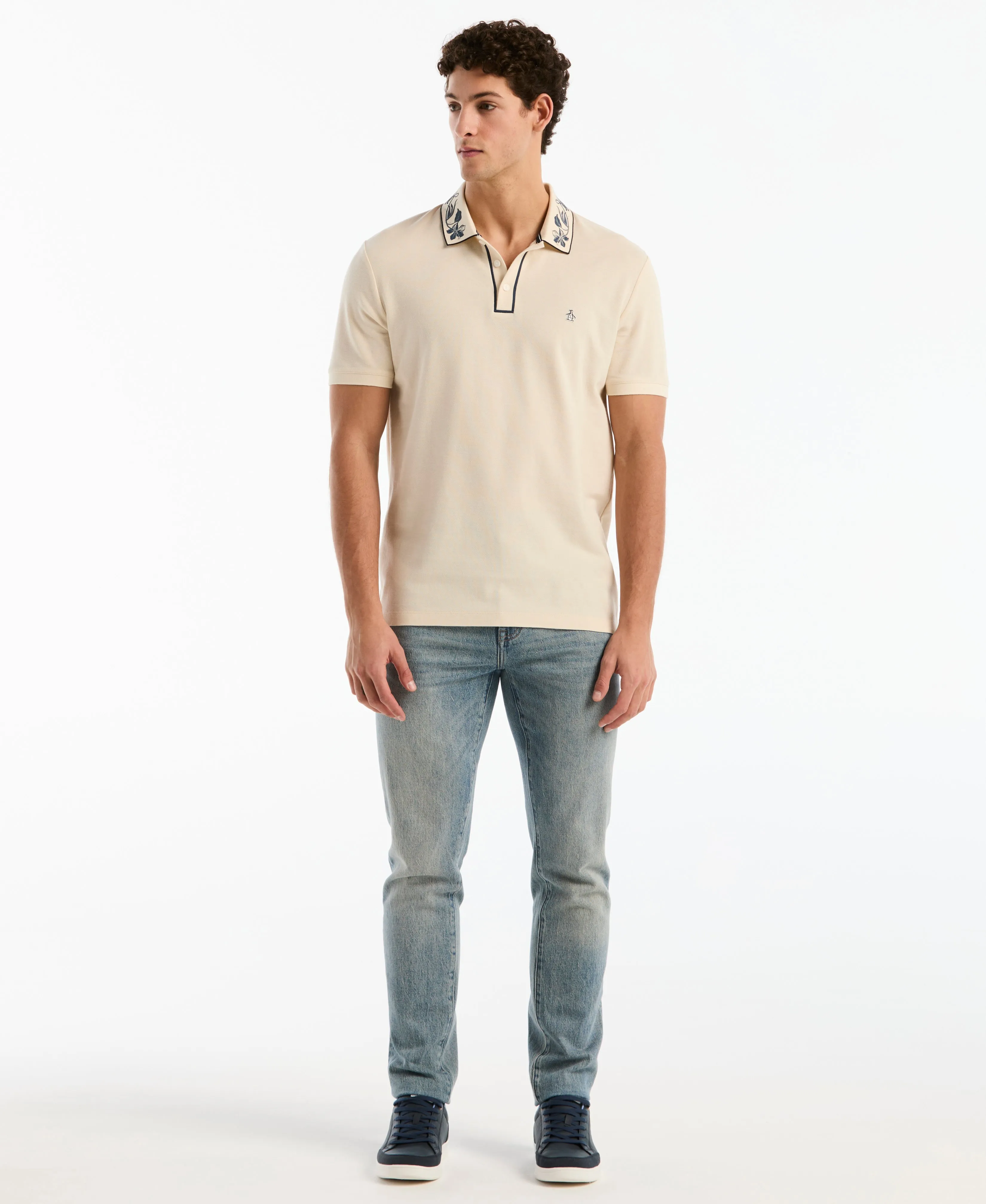 Organic Cotton Floral Collar Polo sold by Original Penguin product image thumbnail 5