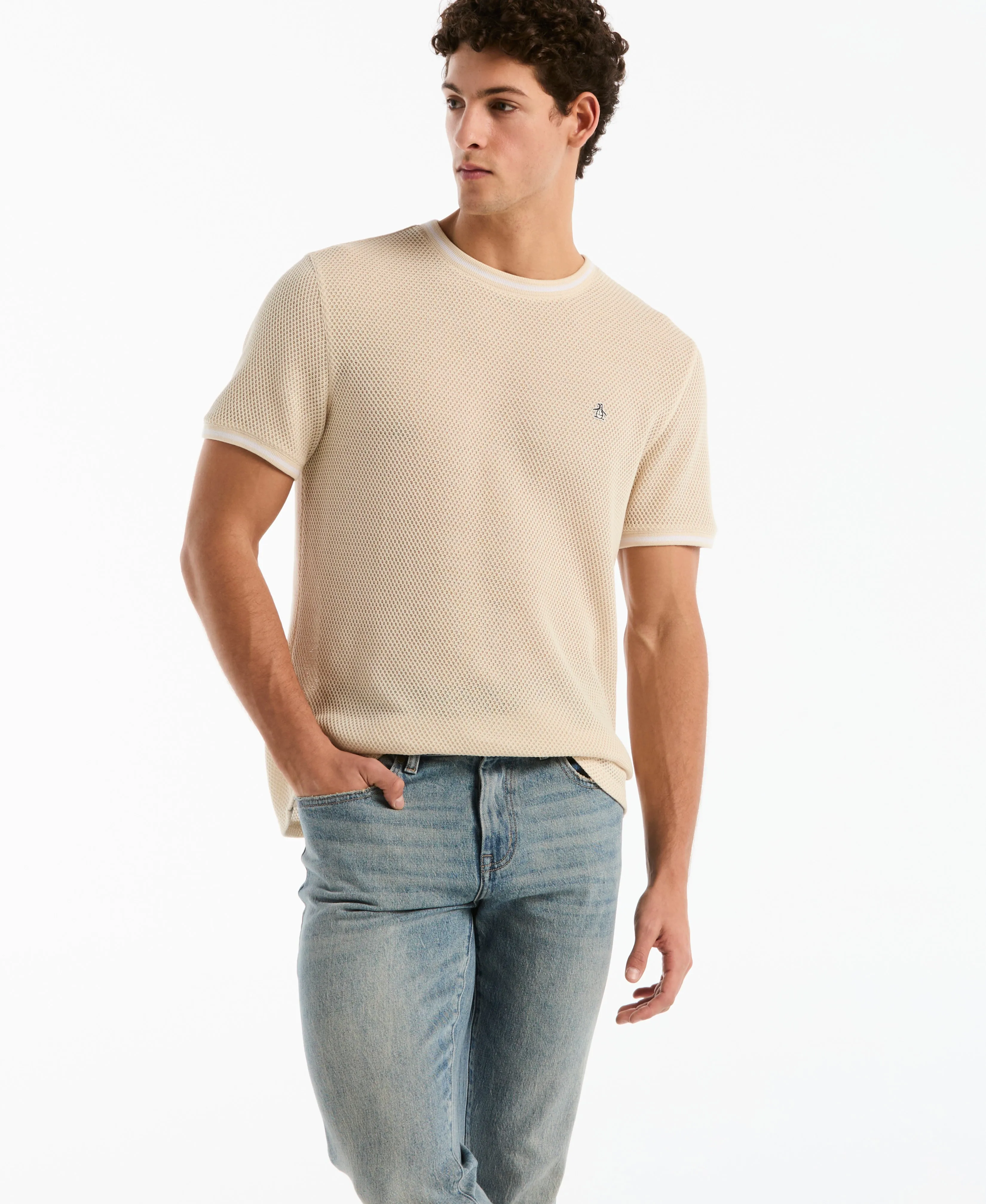 Jacquard Honeycomb Texture Tee sold by Original Penguin product image thumbnail 4