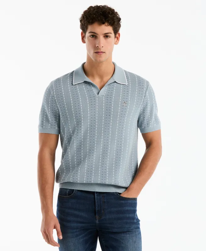 Johnny Collar Striped Sweater Polo made by Original Penguin