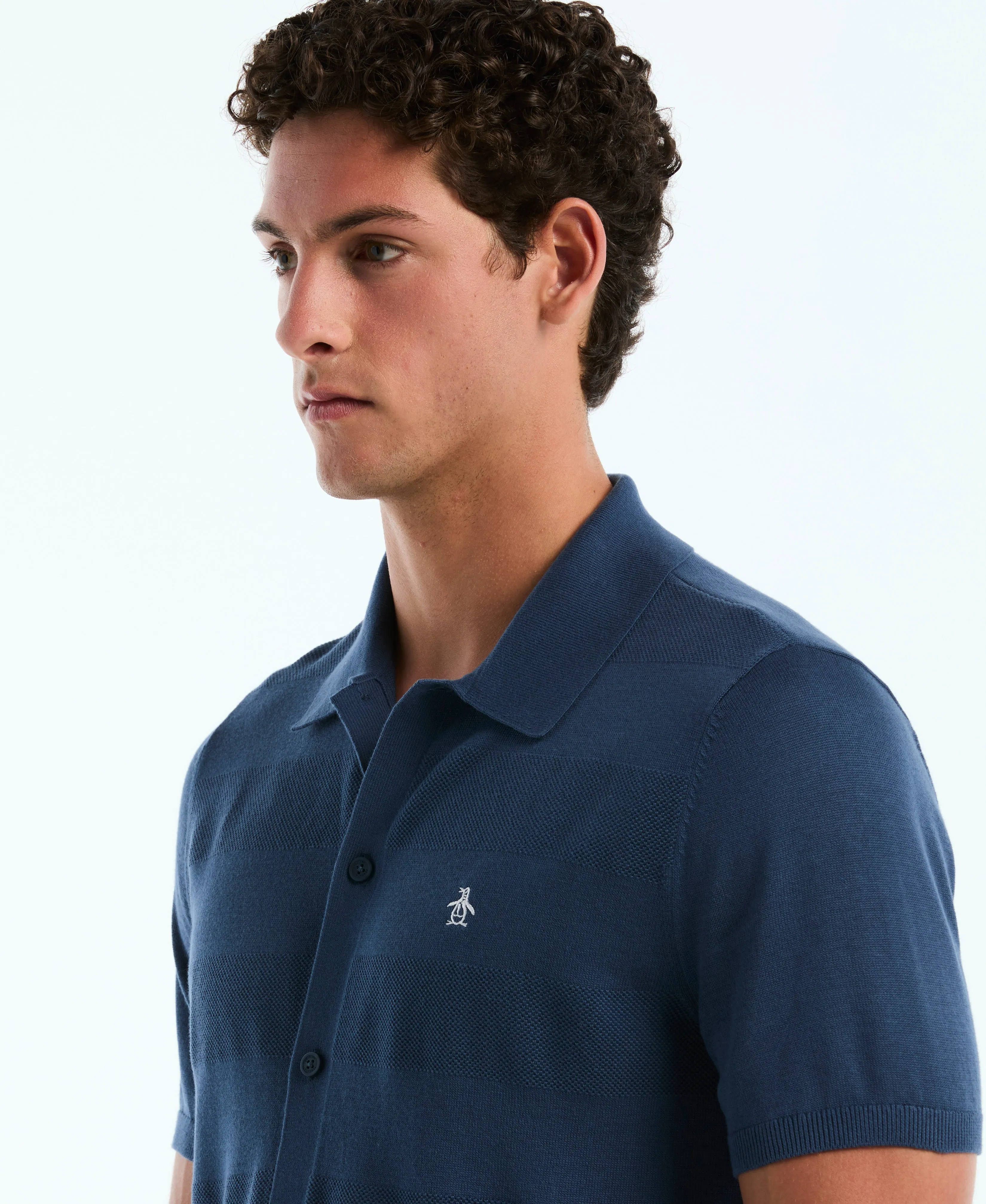 Honeycomb Striped Sweater Polo sold by Original Penguin product image thumbnail 3