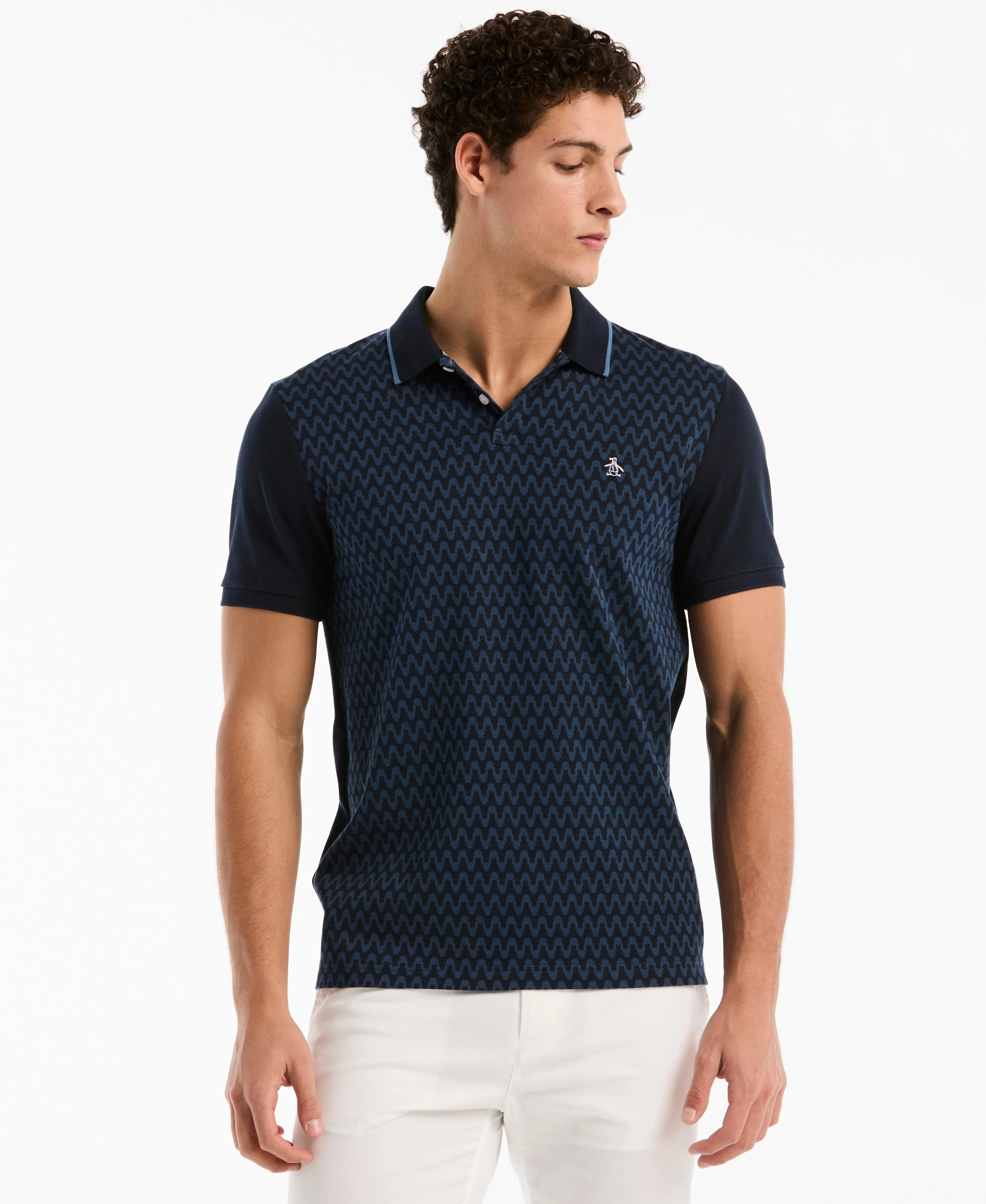 Jacquard Color Block Wavy Polo sold by Original Penguin product image thumbnail 5