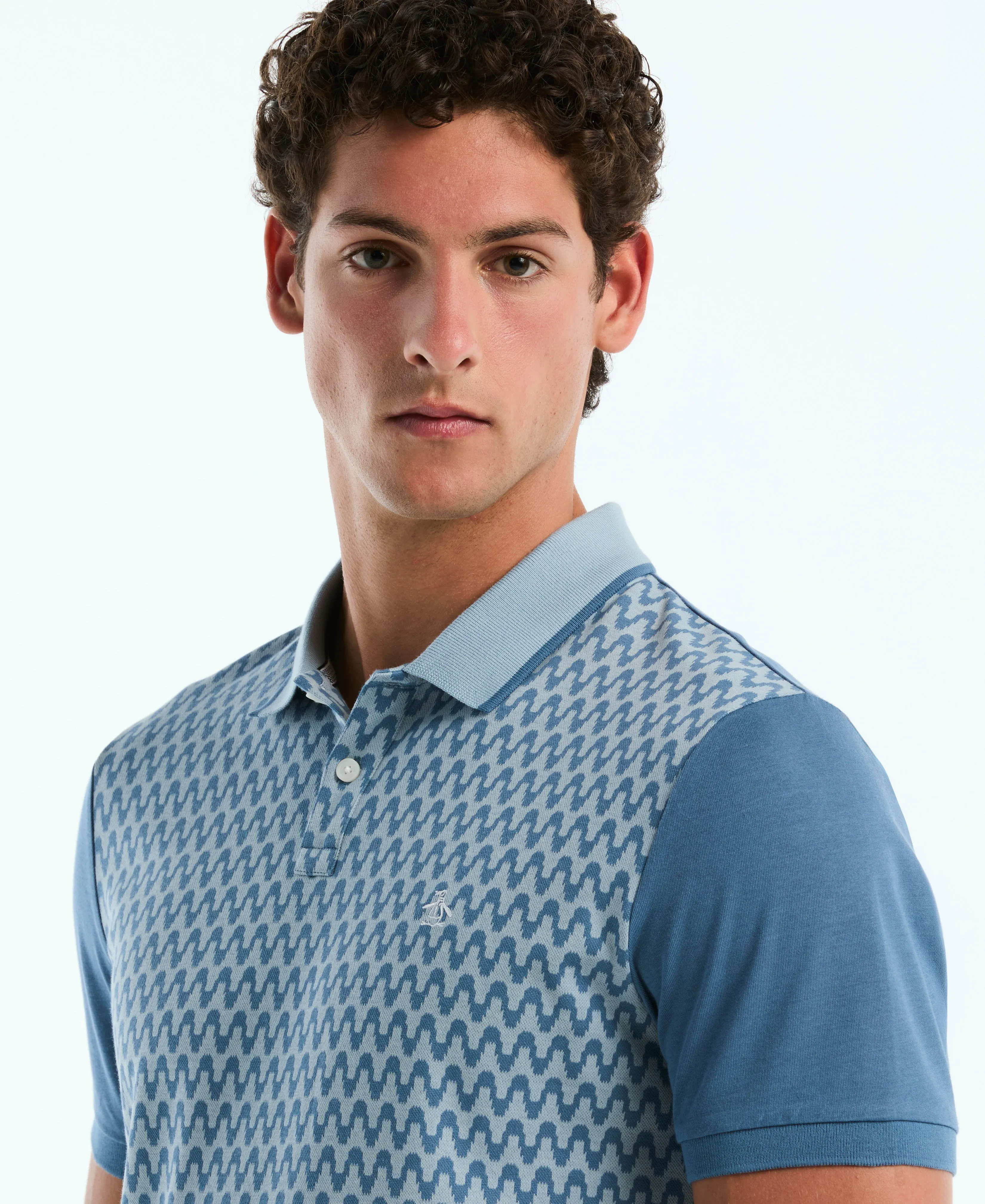 Jacquard Color Block Wavy Polo sold by Original Penguin product image thumbnail 3
