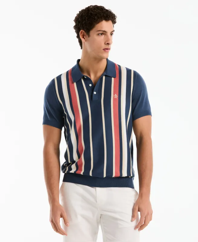 Vertical Color Stripe Sweater Polo made by Original Penguin