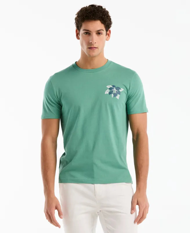 Floral Logo Cotton Graphic Tee made by Original Penguin