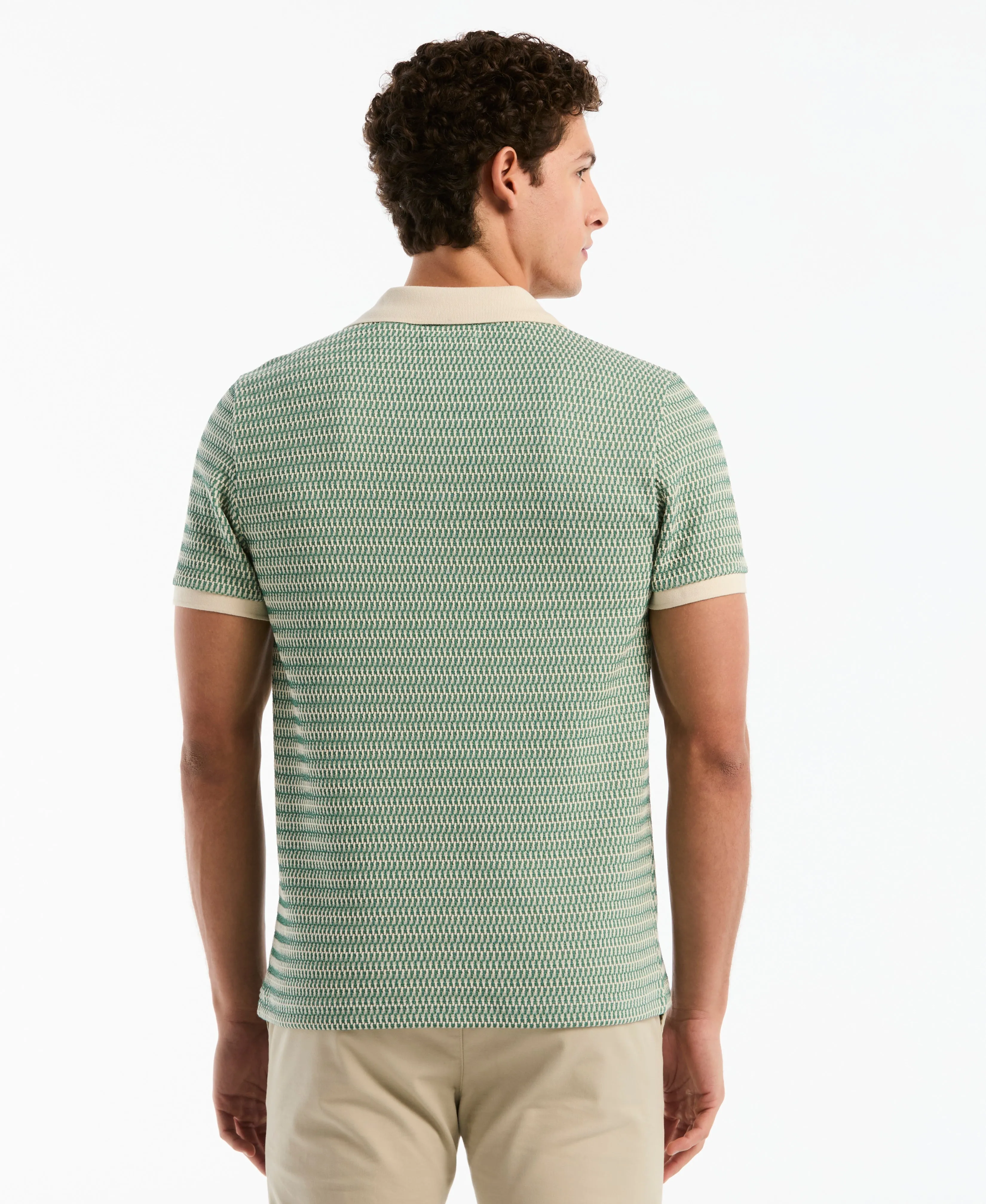 Crochet Stitch Johnny Collar Polo sold by Original Penguin product image thumbnail 2
