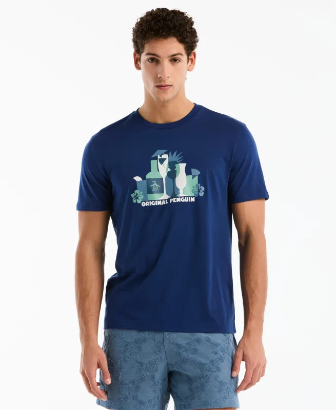 Pete Drinks Graphic Tee made by Original Penguin