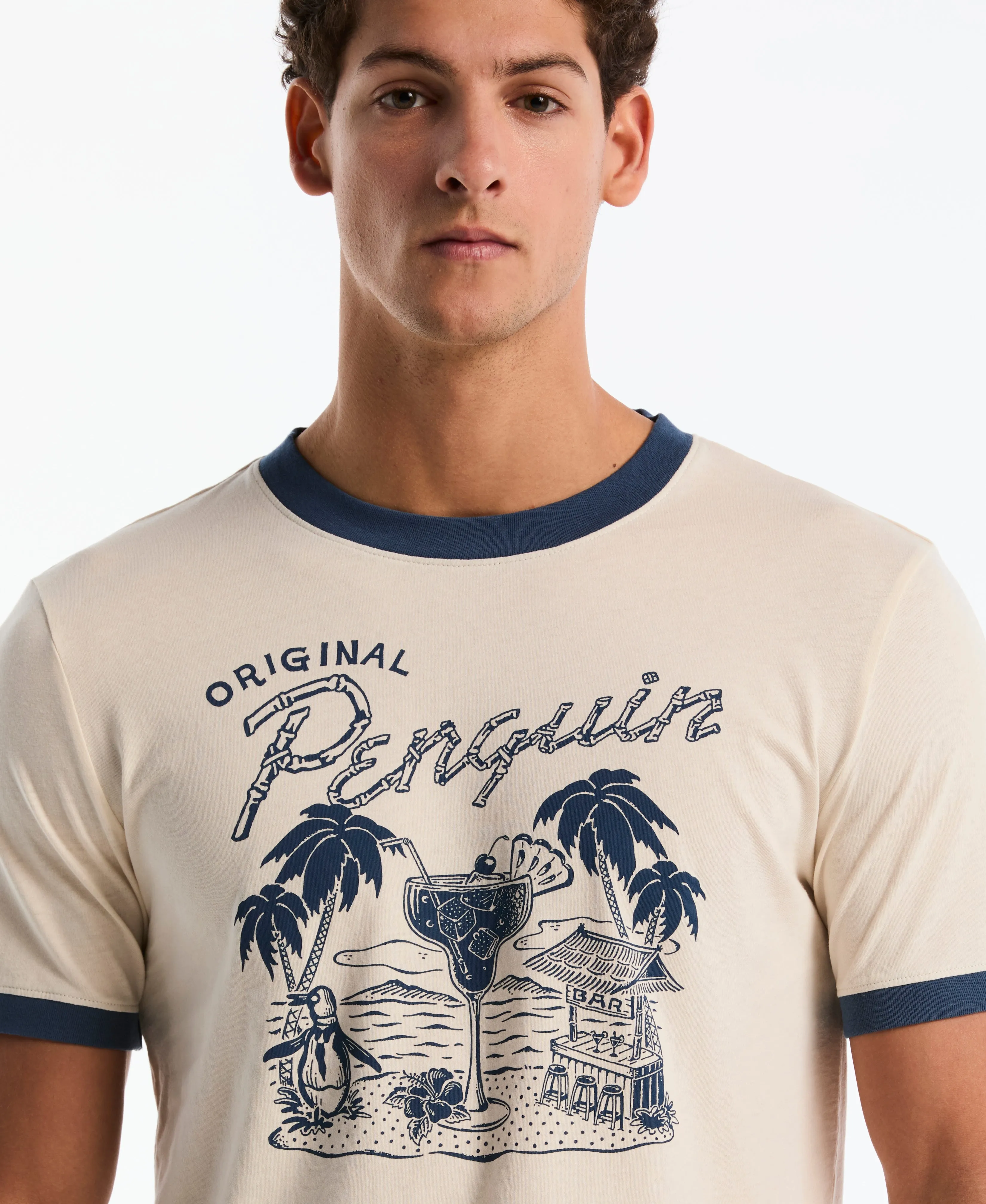 Tropical Drink Graphic Ringer Tee sold by Original Penguin product image thumbnail 3