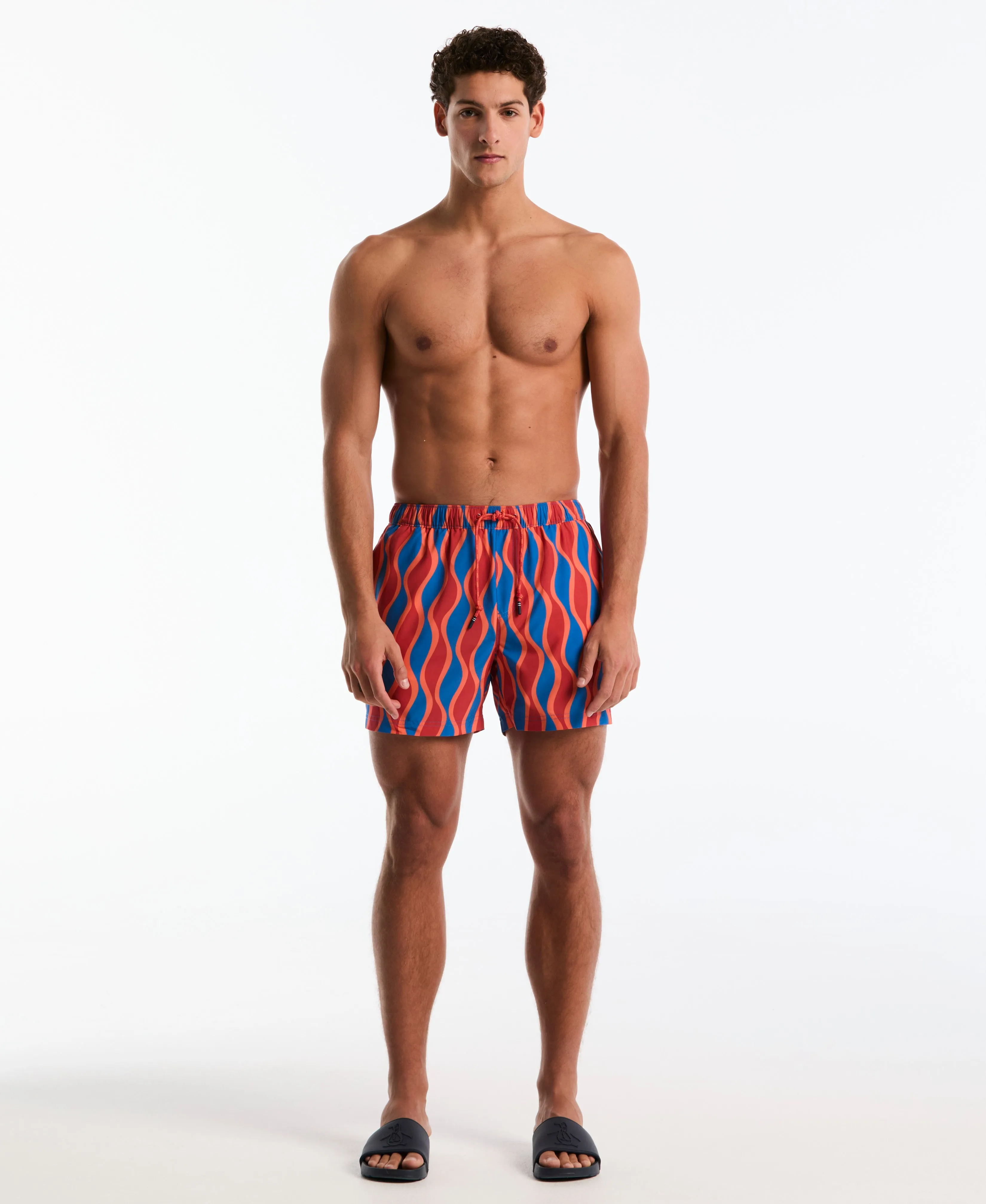 5" Vertical Wavy Stripe Swim Short sold by Original Penguin